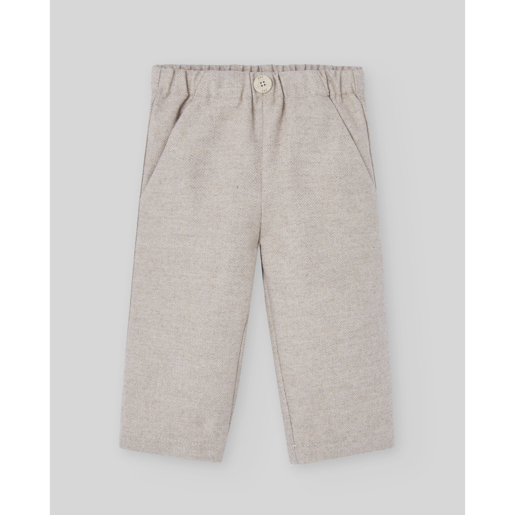 Paz Rodriguez WOVEN NEWBORN TROUSERS "PONY"_Light Brown_007-153086