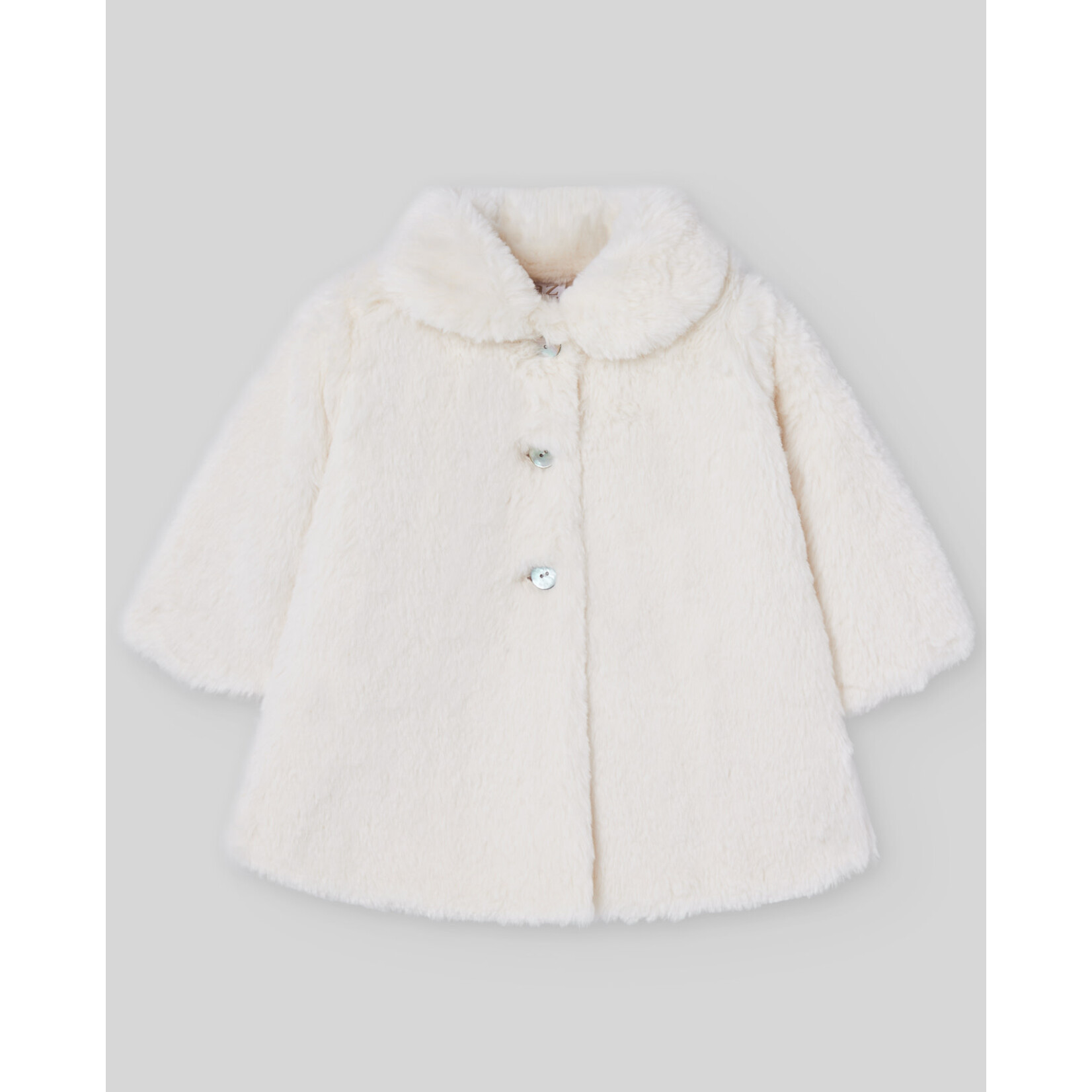 Paz Rodriguez WOVEN NEWBORN COAT "ESENCIAL"_Light Brown_009-150156