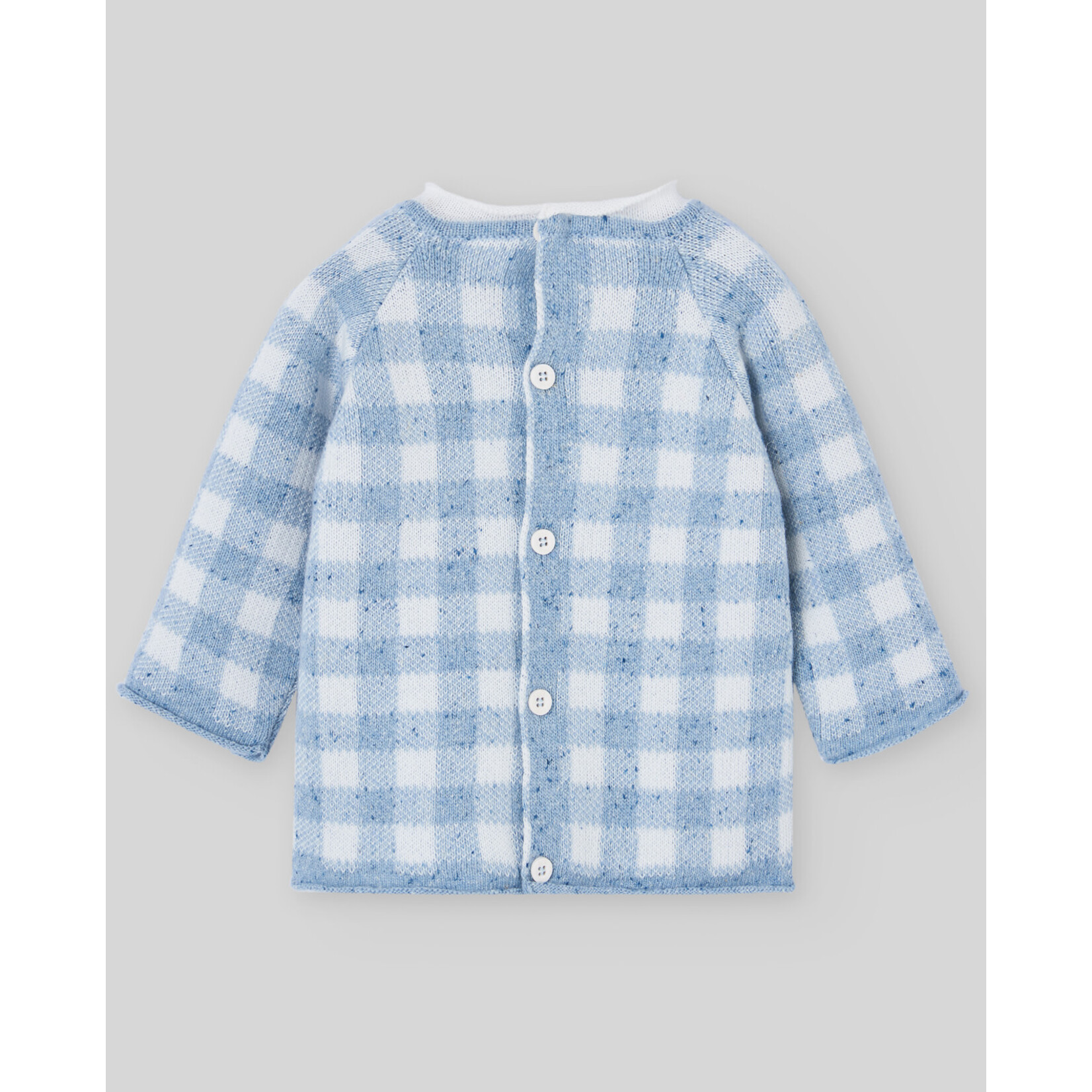 Paz Rodriguez KNIT NEWBORN PULLOVER "DEVA"_Powder Blue/Cream_014-132879