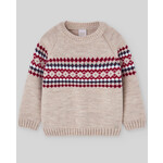 Paz Rodriguez KNIT INFANT GIRL PULLOVER "POMPON"_Sand_014-132992