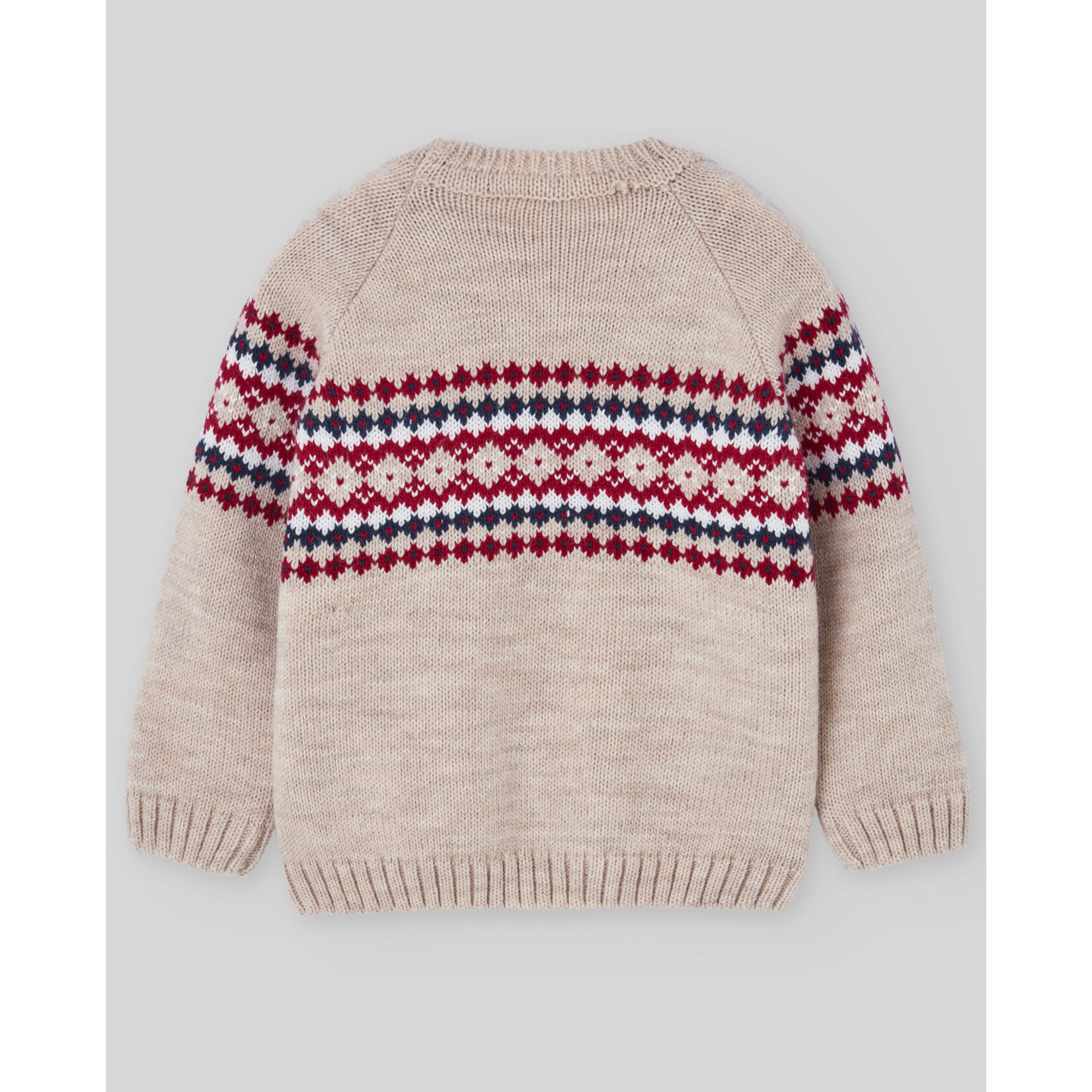 Paz Rodriguez KNIT INFANT GIRL PULLOVER "POMPON"_Sand_014-132992