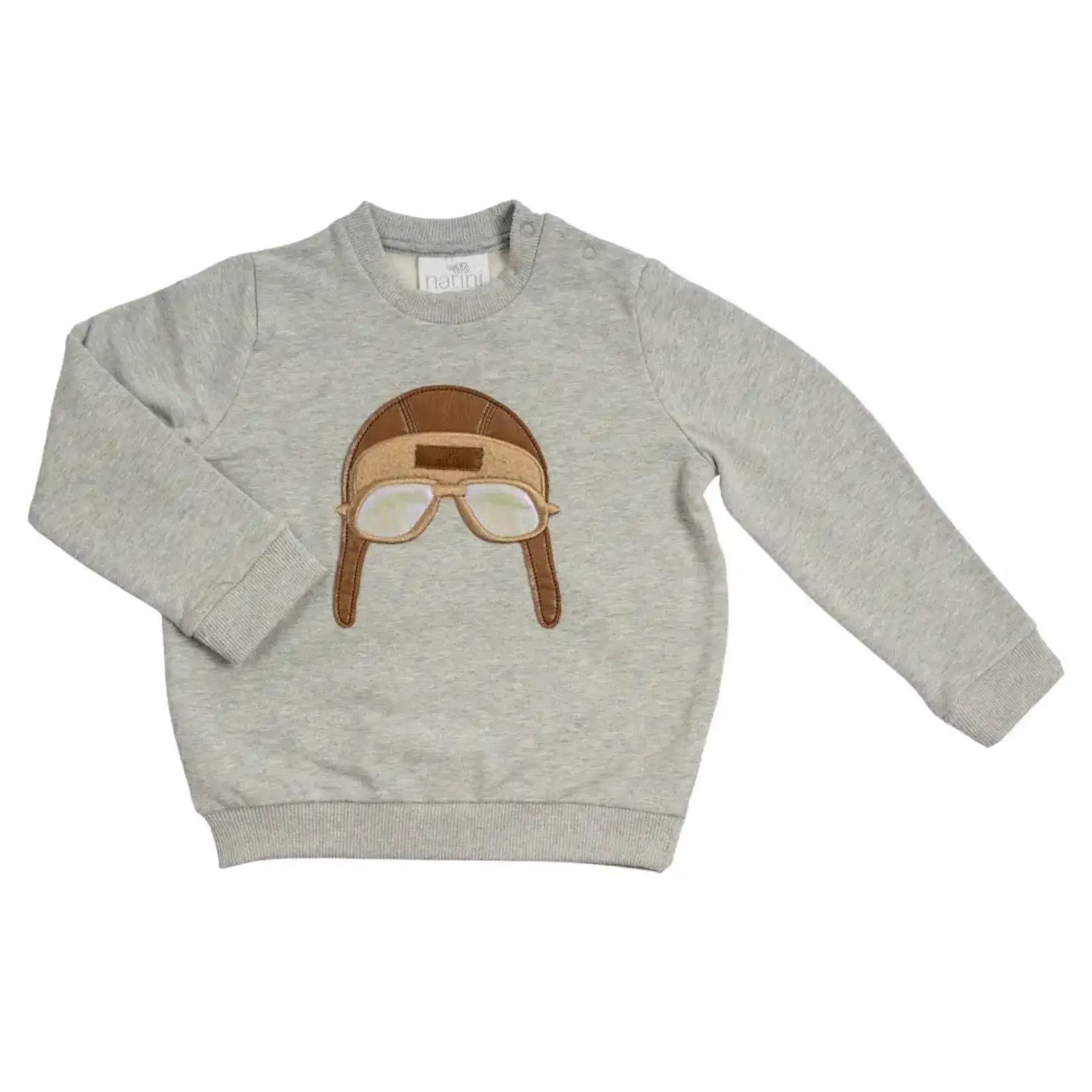 Natini SWEATER PILOT GREY-BROWN