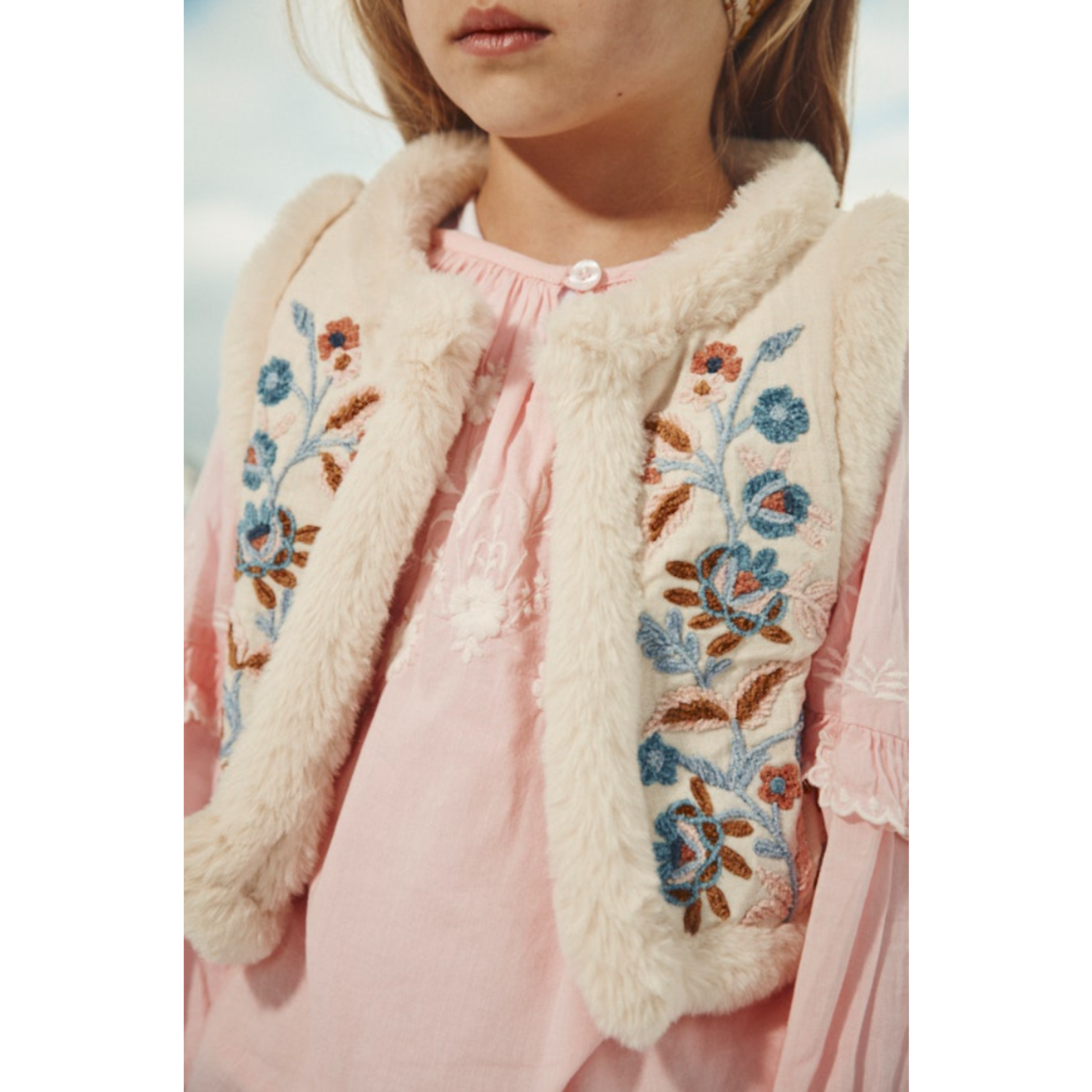 Louise Misha Reversible Vest Librana Cream