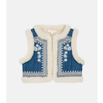 Louise Misha Reversible Vest Librana Cream Stone Blue - Cream