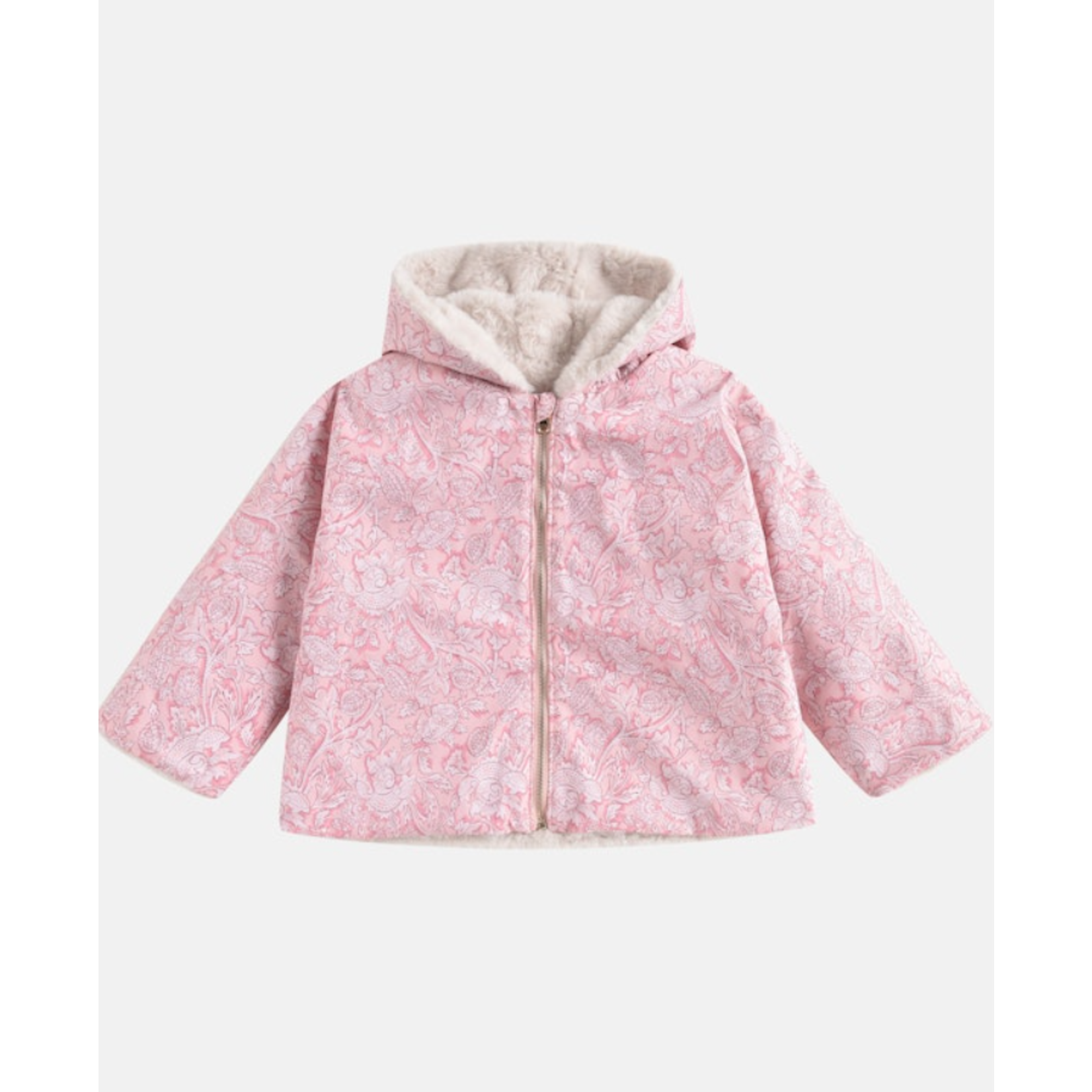 Louise Misha Reversible Coat Felvet Pink Mountain Avens