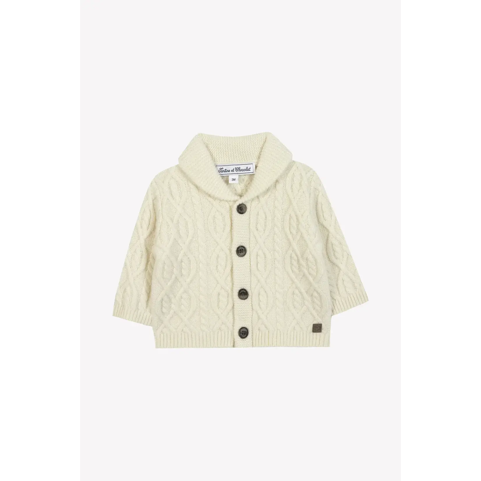 Tartine et Chocolat GILET2 GILET Nacre CB18011