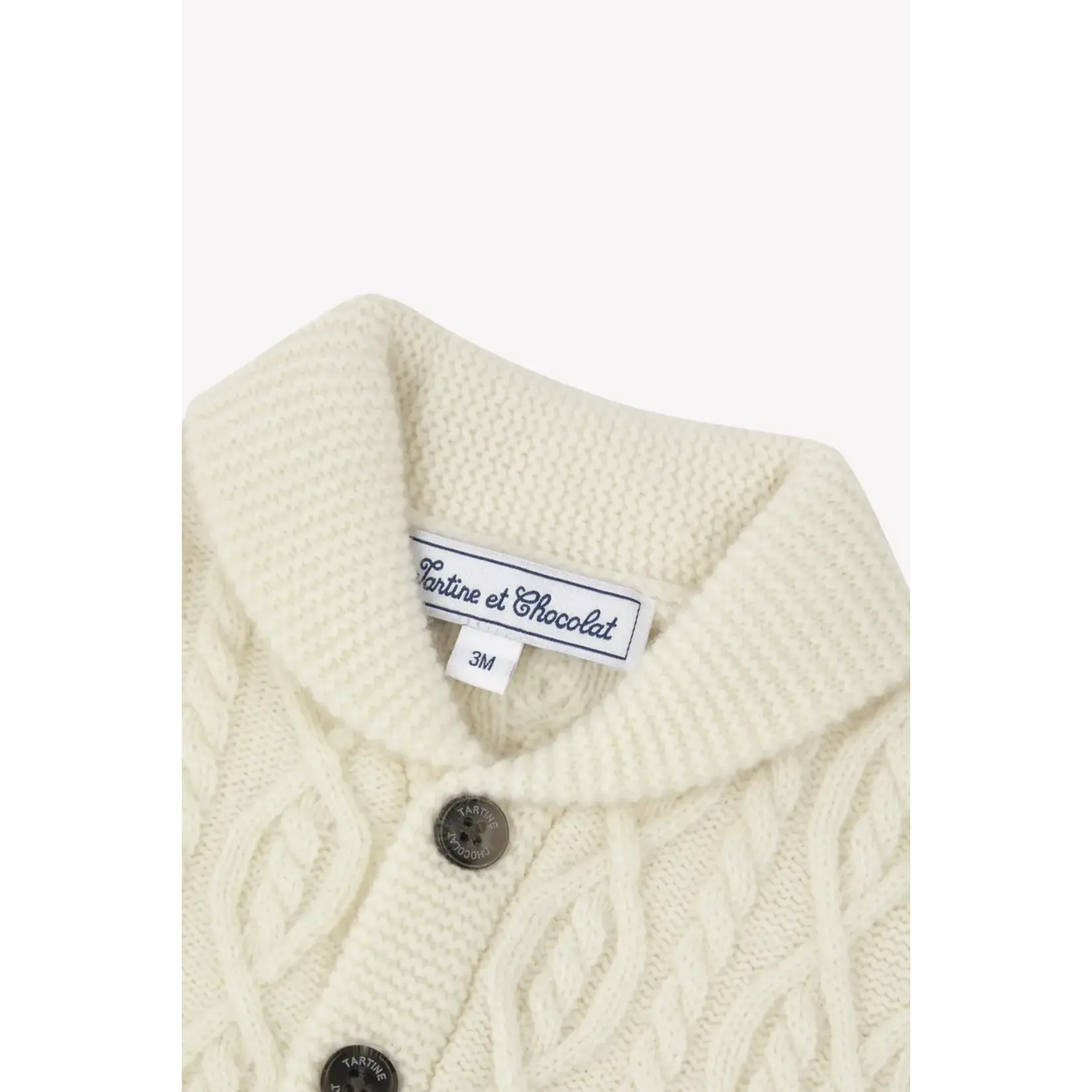 Tartine et Chocolat GILET2 GILET Nacre CB18011