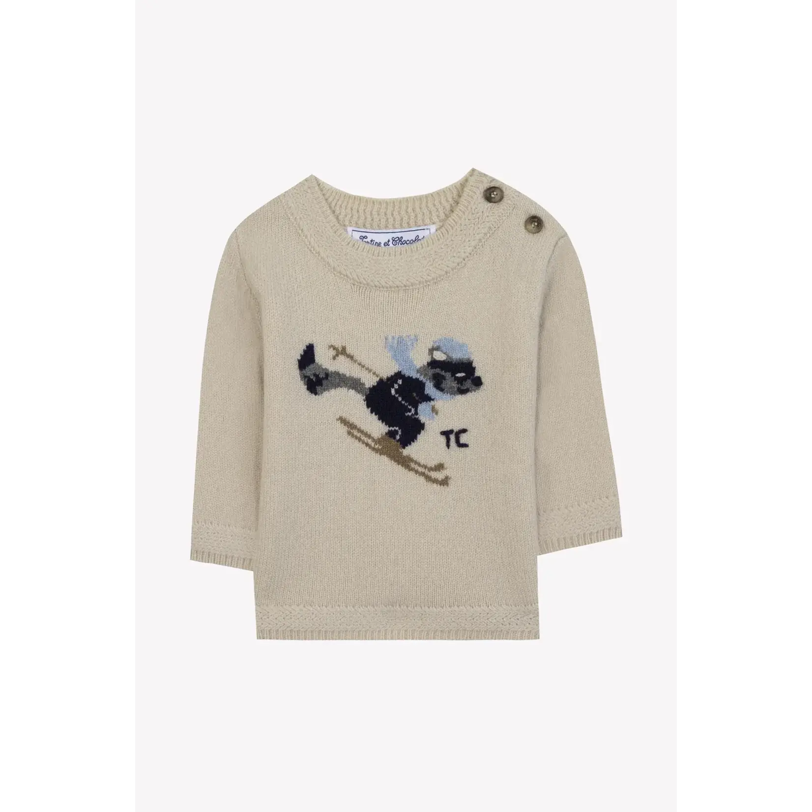 Tartine et Chocolat PULL7 PULL Beige chiné CB18081