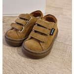 Atlanta Sneaker three straps - Beige suede & camel smooth