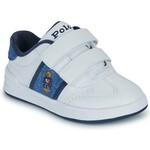 Ralph Lauren HERITAGE COURT III T-TOE EZ WHITE SMOOTH/DENIM/NAVY w/ AMER1I9C