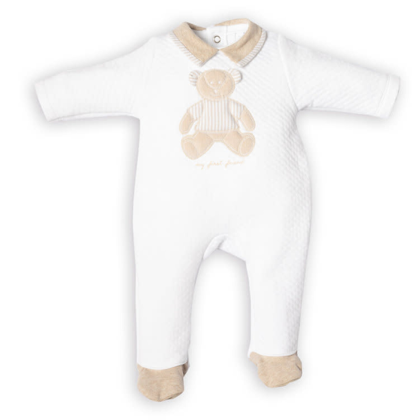 First 6103126 white/beige rompersuit