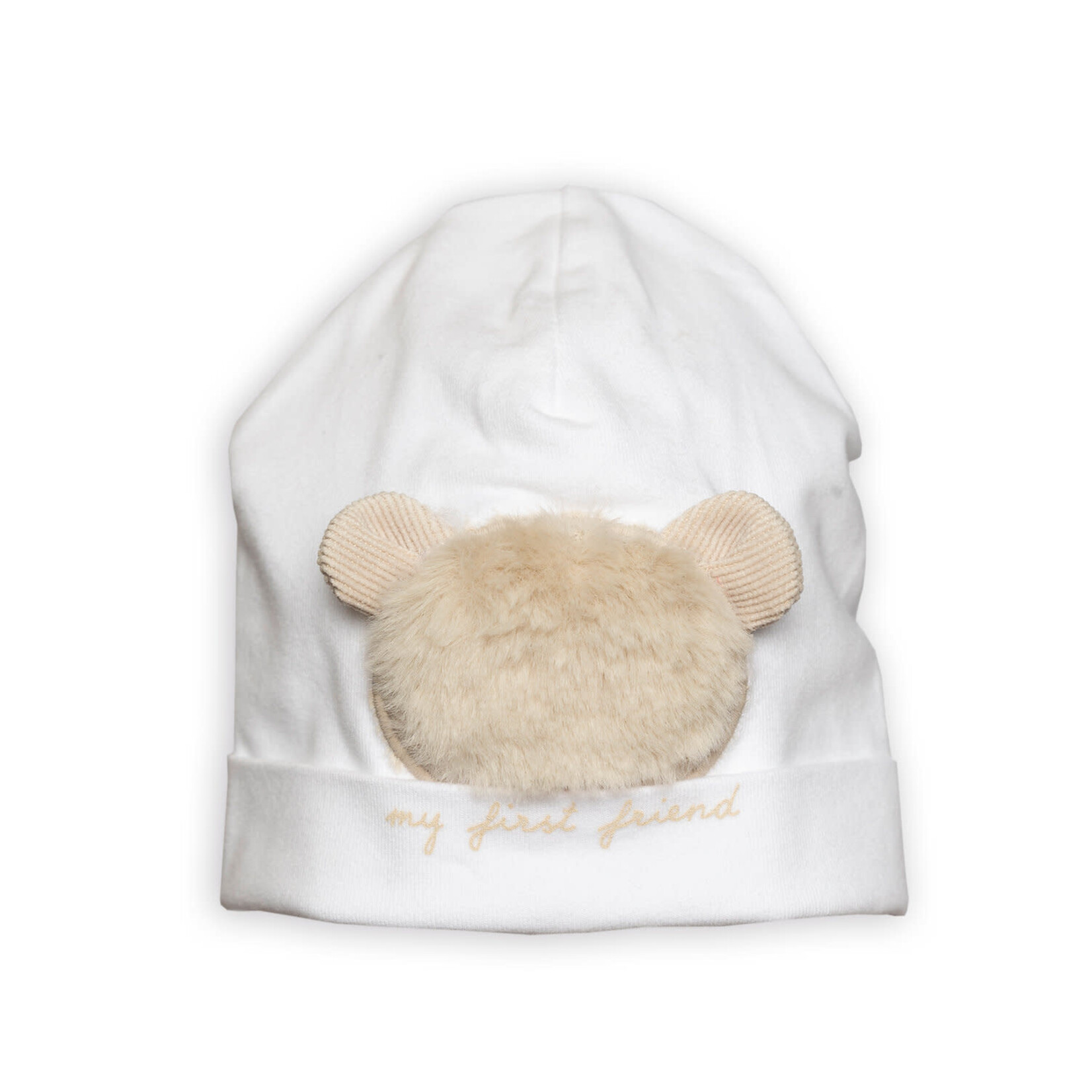 First 6105019 white/beige bonnet