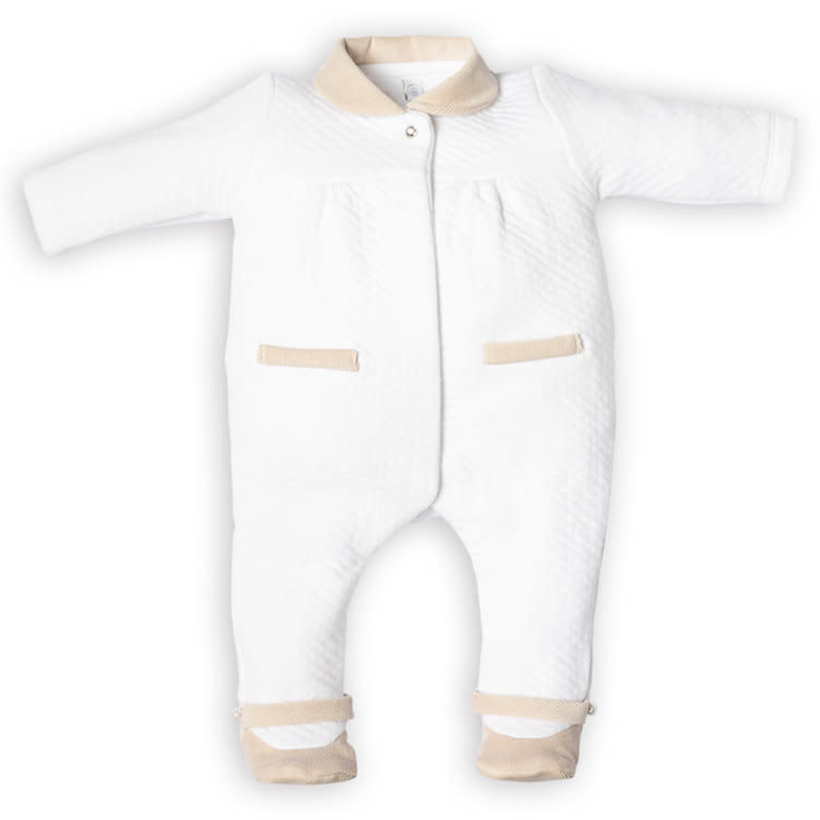 First 6103113 white/beige rompersuit