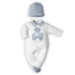 First 6103126 white/azzuro rompersuit