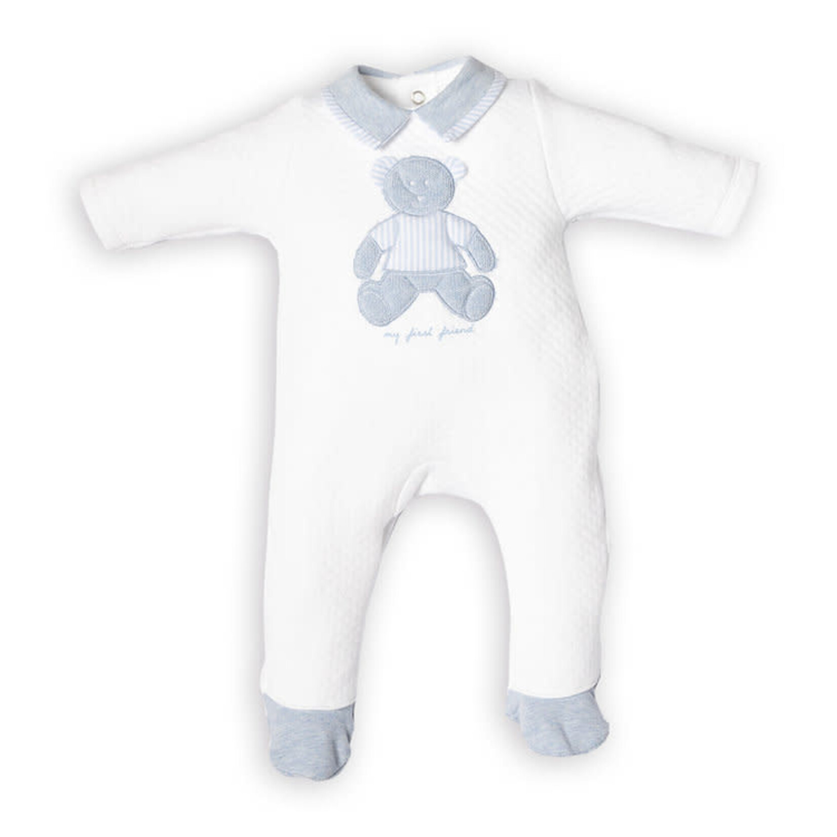 First 6103126 white/azzuro rompersuit