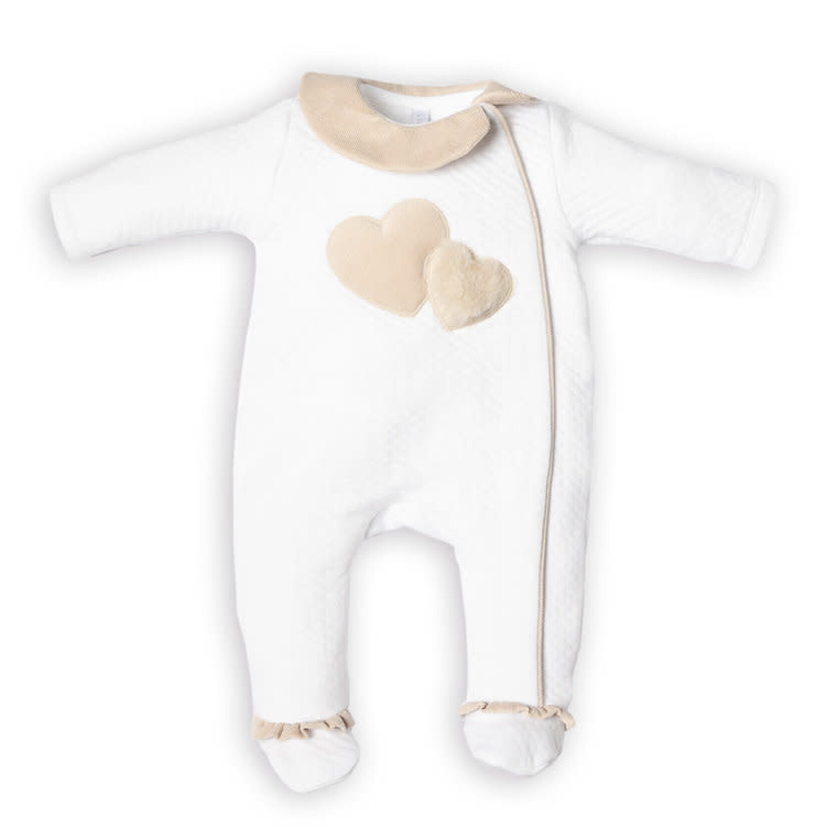 First 6103112 white/beige rompersuit