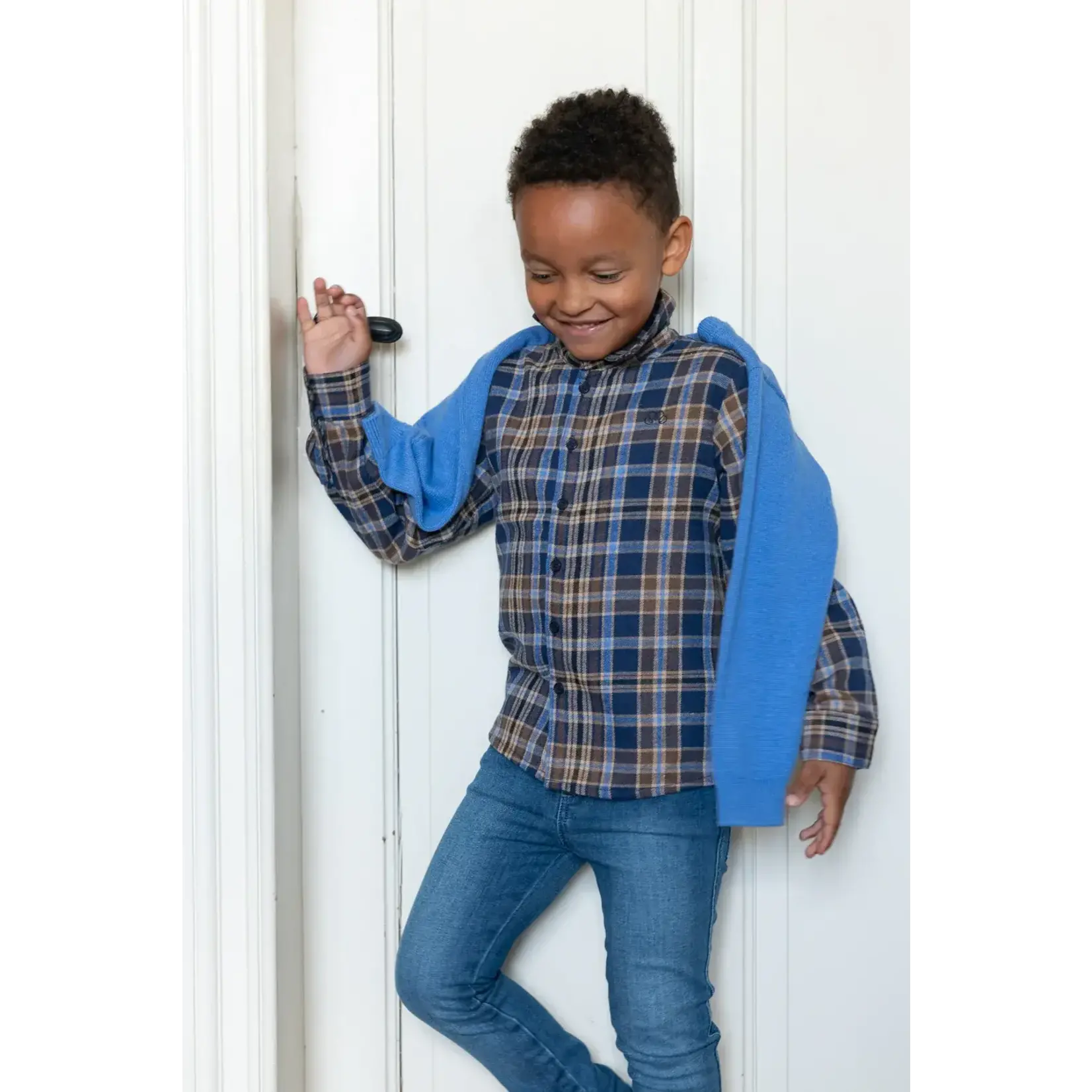 Natini SHIRT SQUARE ARTHUR_BLUE-BROWN