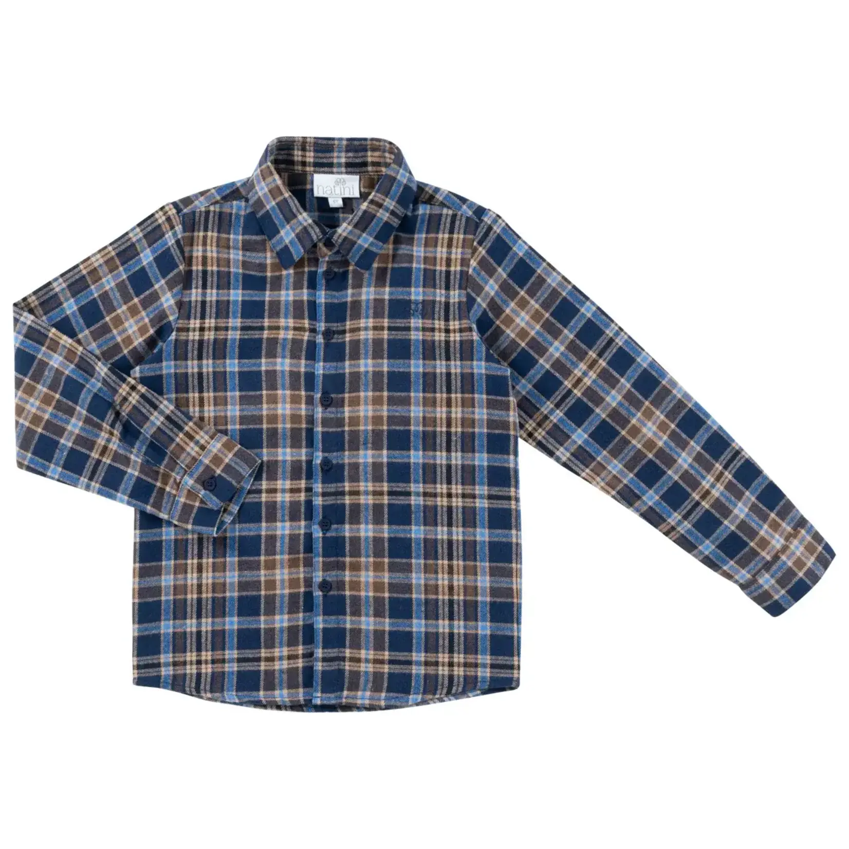 Natini SHIRT SQUARE ARTHUR_BLUE-BROWN