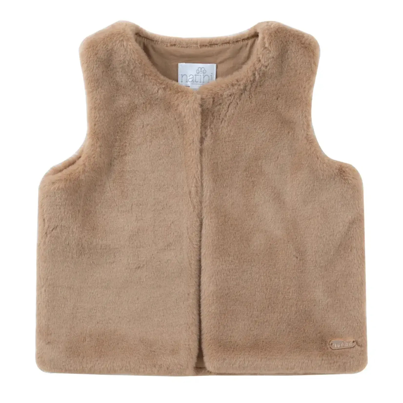 Natini GILET FUR GIRL_BEIGE
