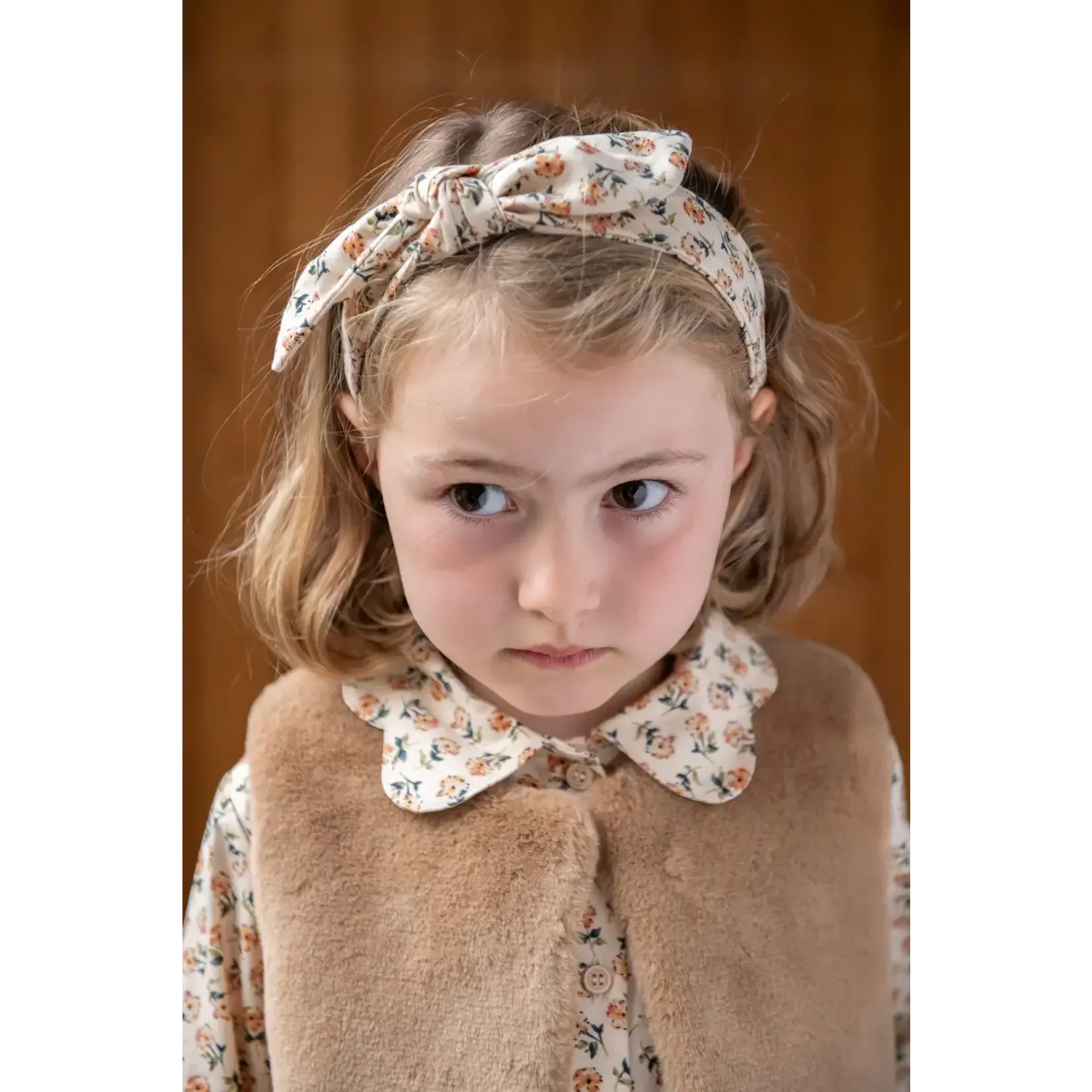 Natini GILET FUR GIRL_BEIGE