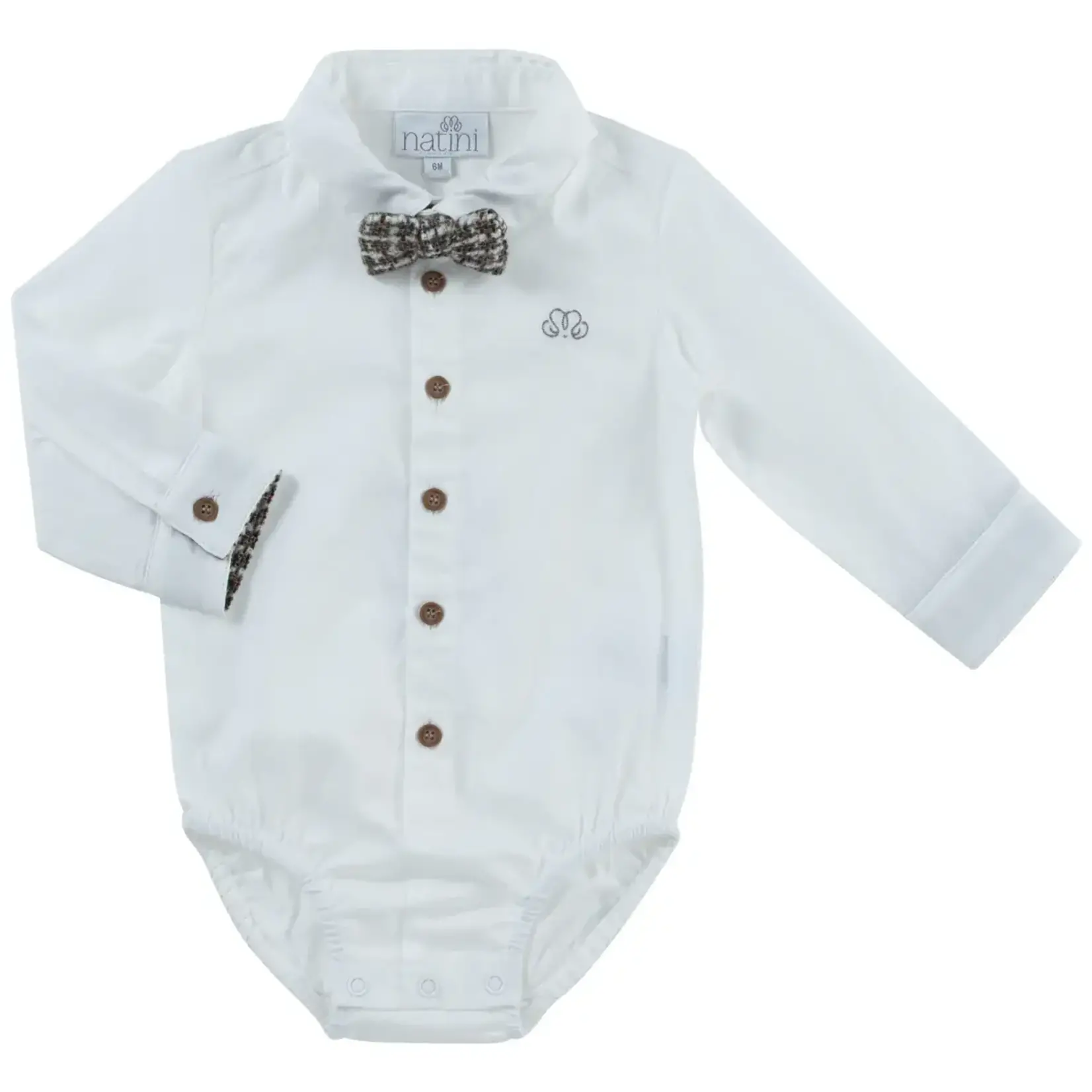 Natini BODYSHIRT PIERROT BOW SQUARE-WHITE