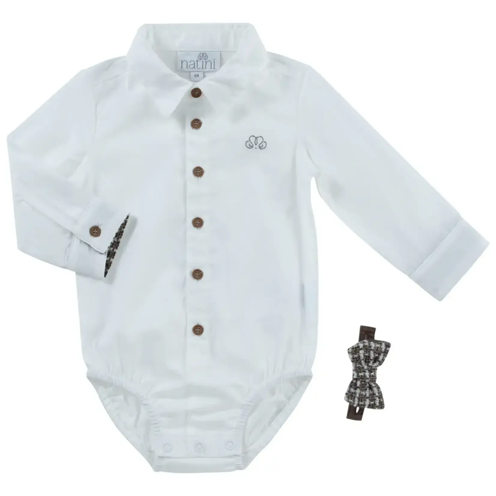 Natini BODYSHIRT PIERROT BOW SQUARE-WHITE