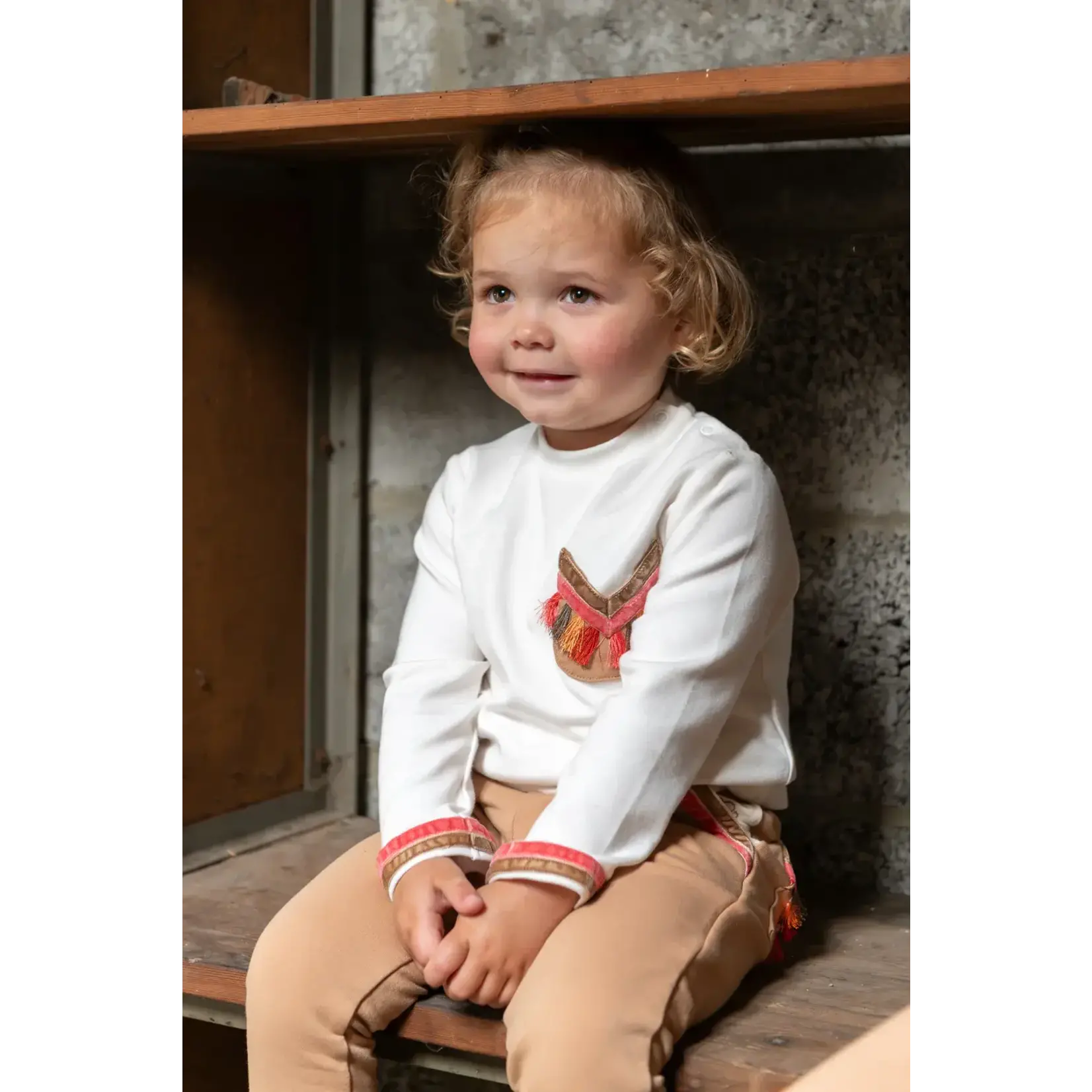 Natini T-SHIRT RUFFLE-OFFWHITE