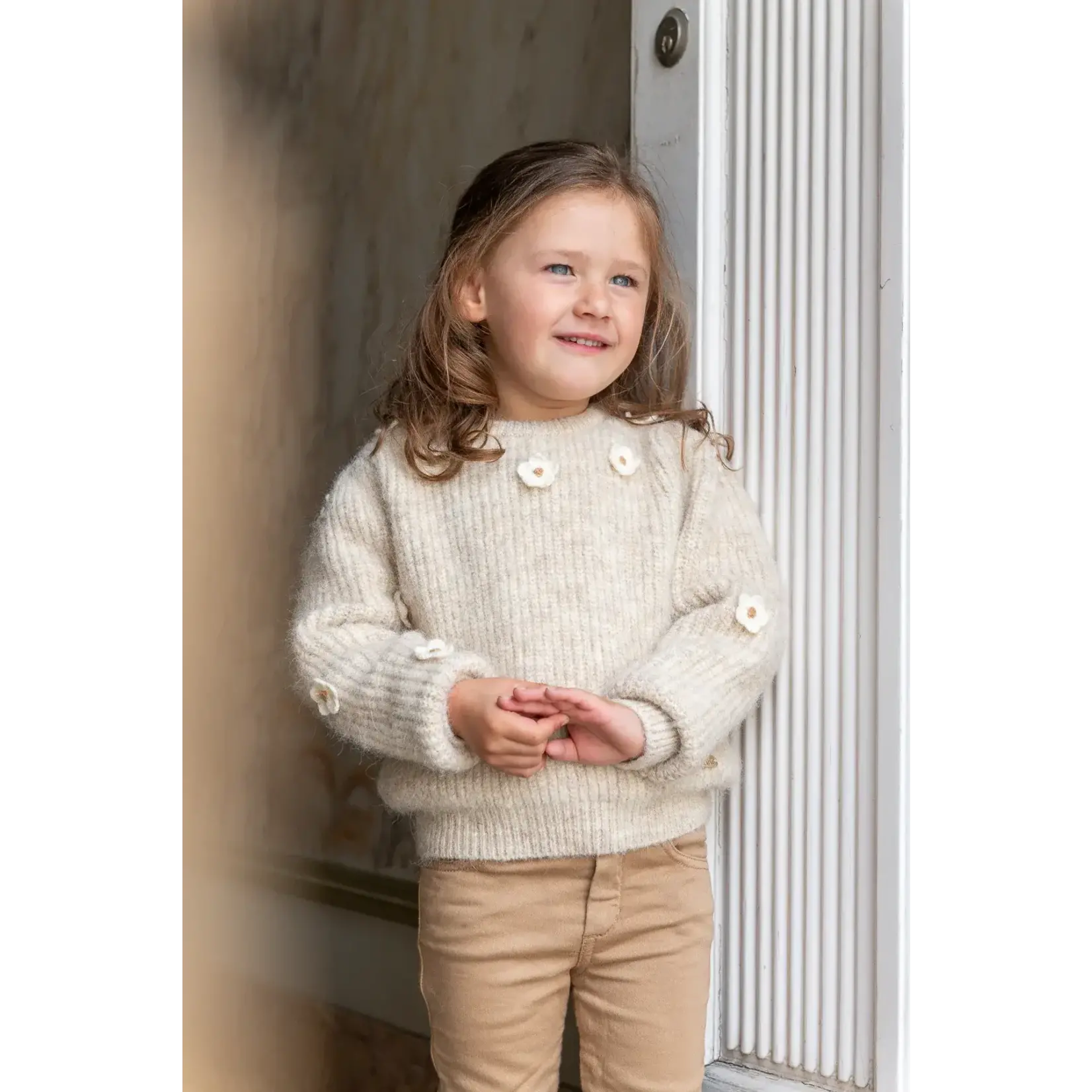 Natini PULL FLOWERS LIGHT BEIGE