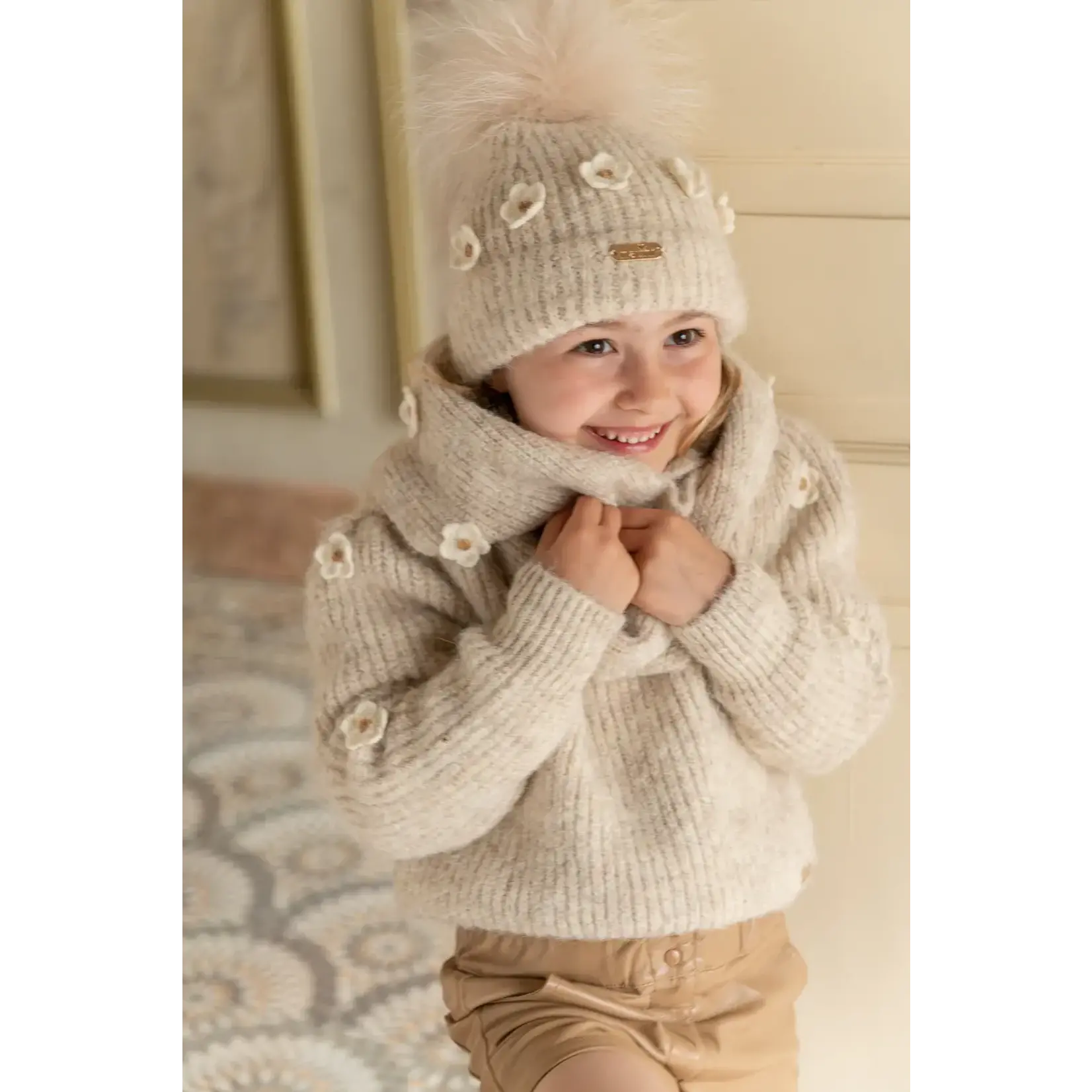 Natini PULL FLOWERS LIGHT BEIGE