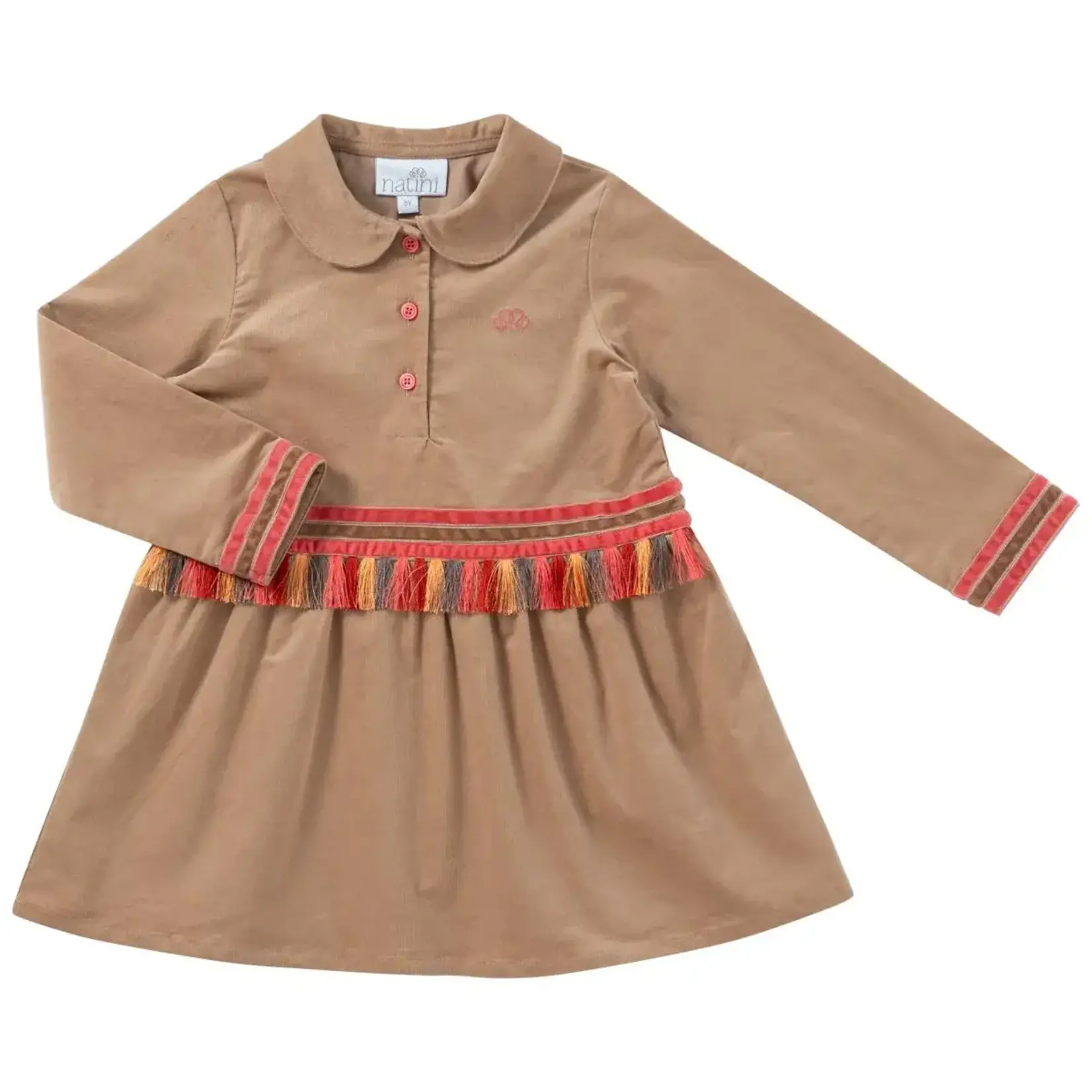 Natini DRESS RUFFLE BEIGE