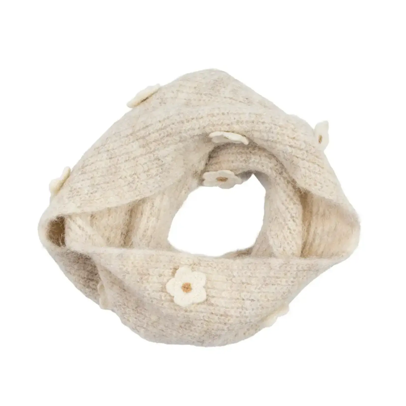 Natini SCARF ROUND FLOWERS LIGHT BEIGE