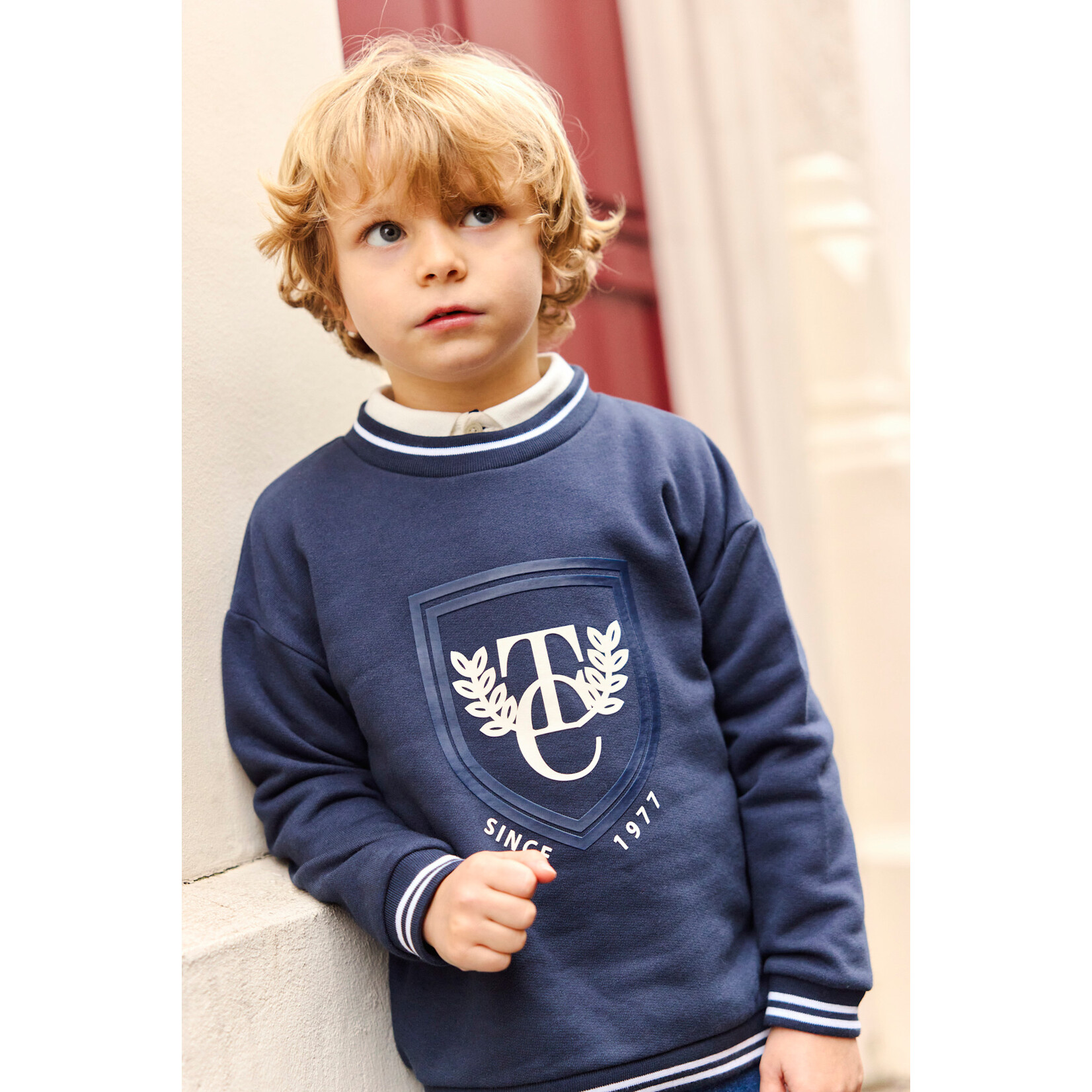 Tartine et Chocolat Sweat Marine écusson TC