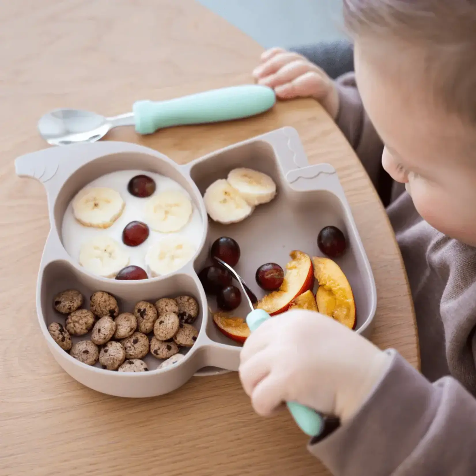 Mabebi Pinnawala verdeelbord met zuignap l Beige