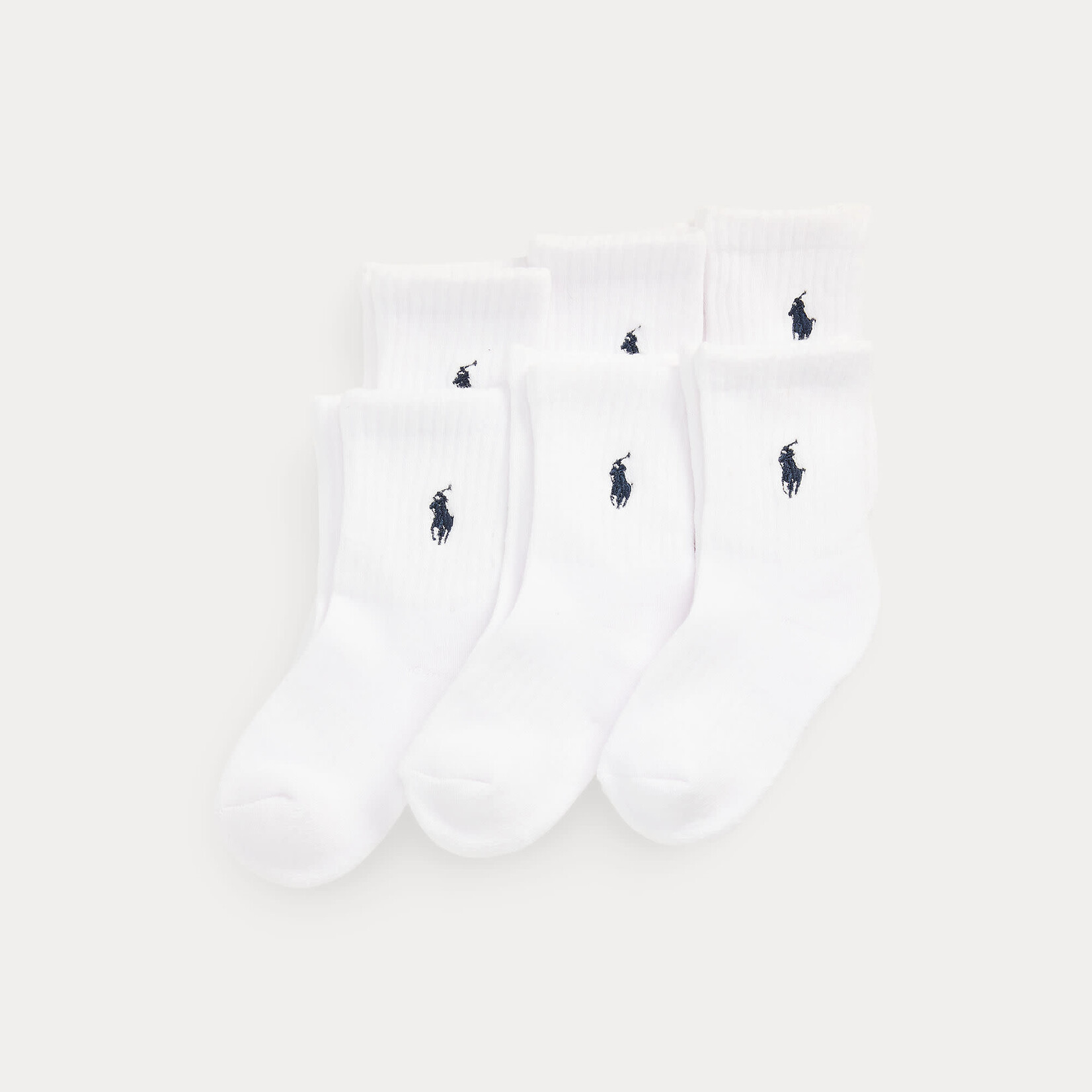 Ralph Lauren ATHLETIC CREW SOCK 6-PACK white