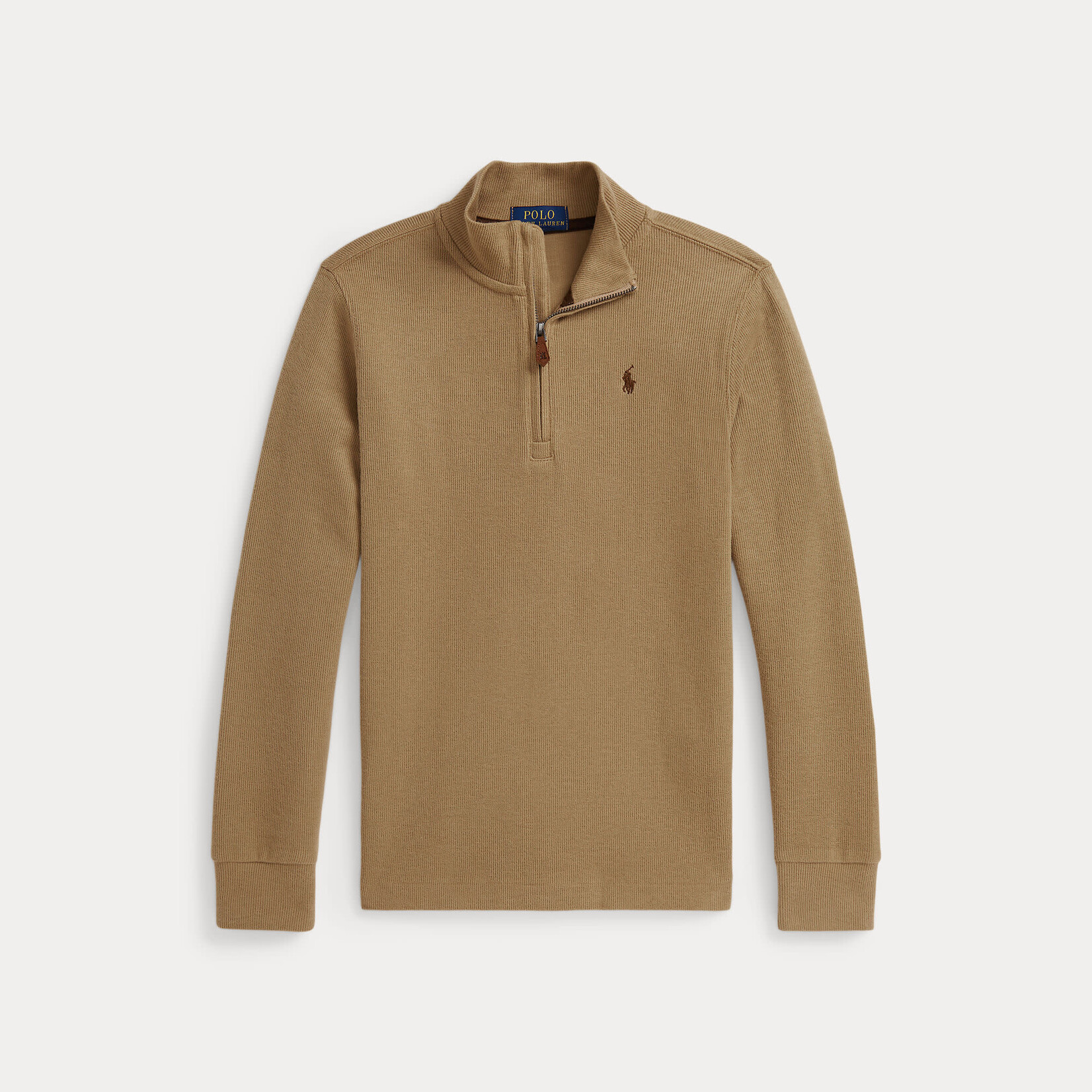 Ralph Lauren LS HZ-KNIT SHIRTS-PULLOVER CAMEL/C8970