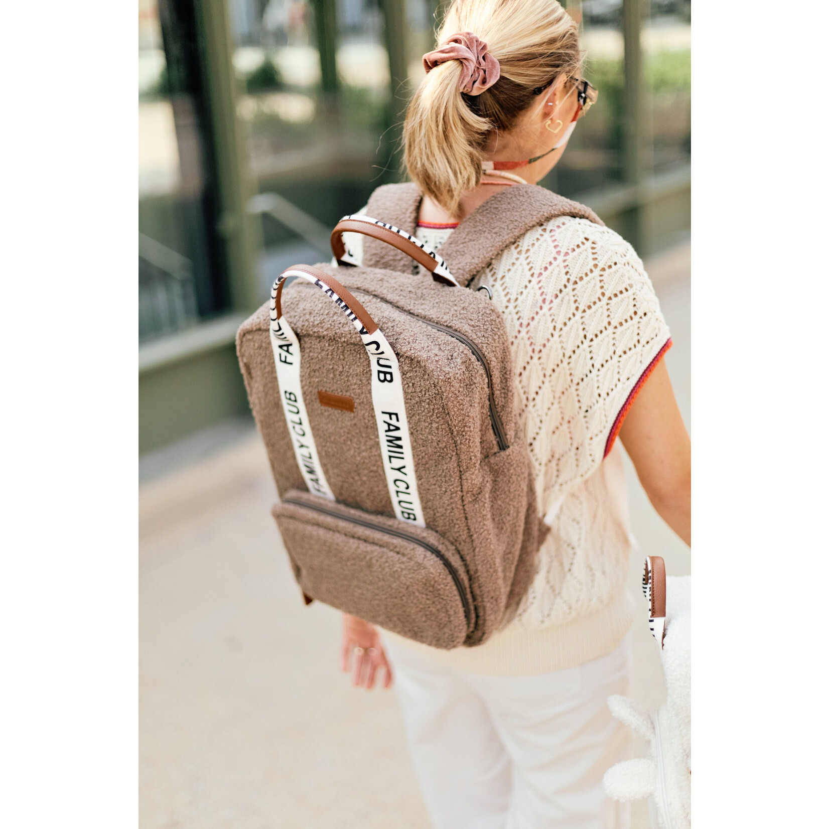 Childhome Verzorgingsrugzak Family Club - Teddy Zacht Bruin