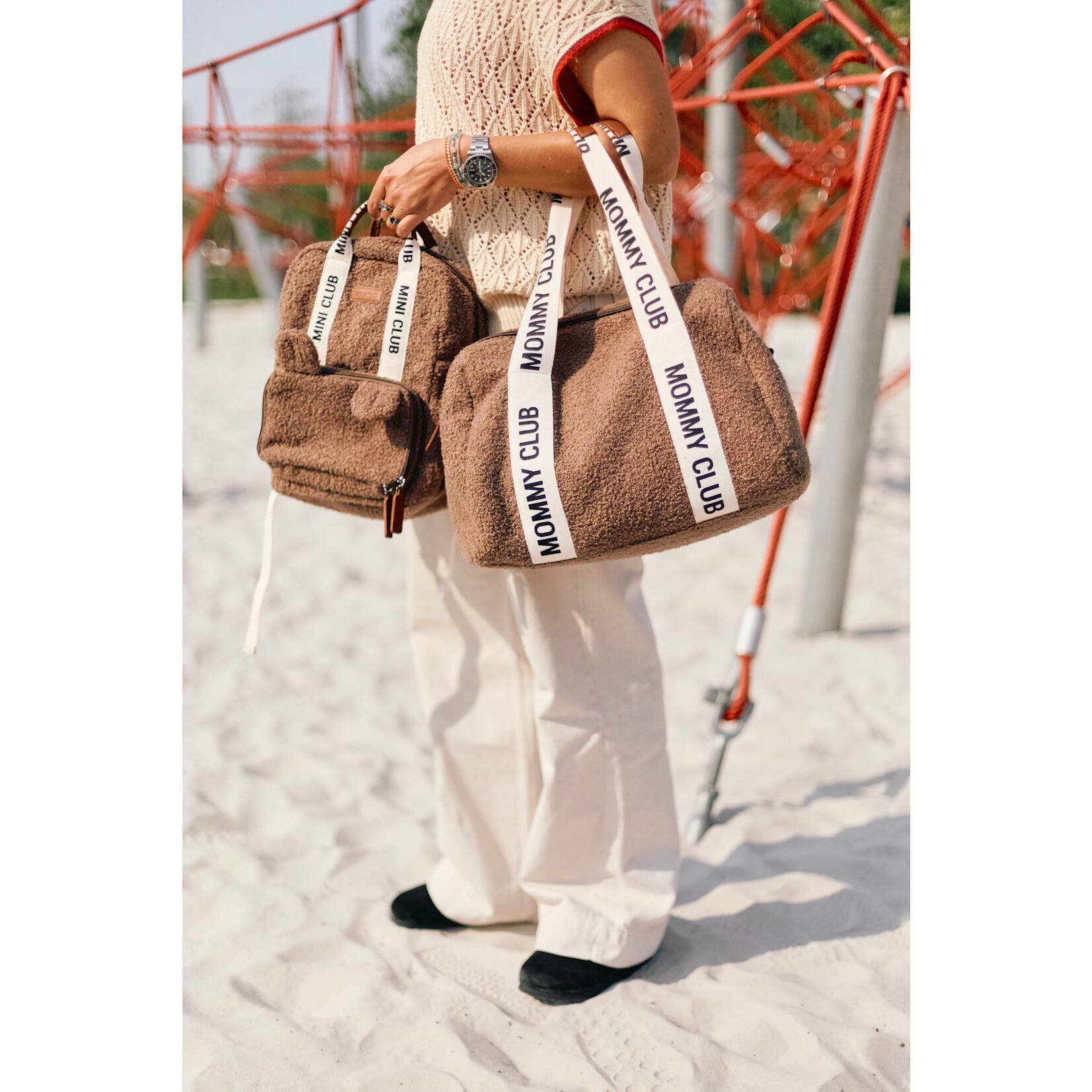 Childhome Verzorgingstas Mommy Club - Signature - Teddy Zacht Bruin