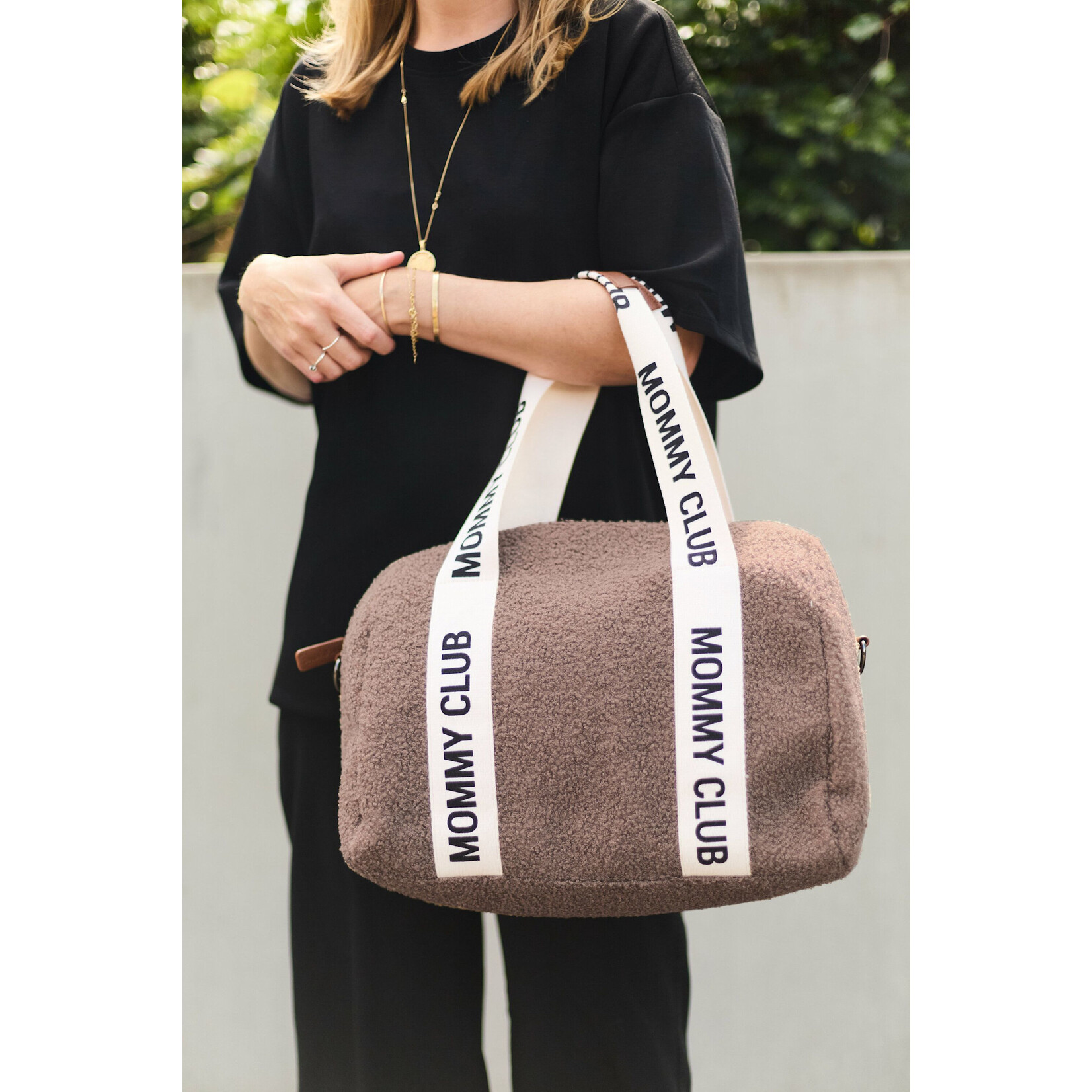 Childhome Verzorgingstas Mommy Club - Signature - Teddy Zacht Bruin