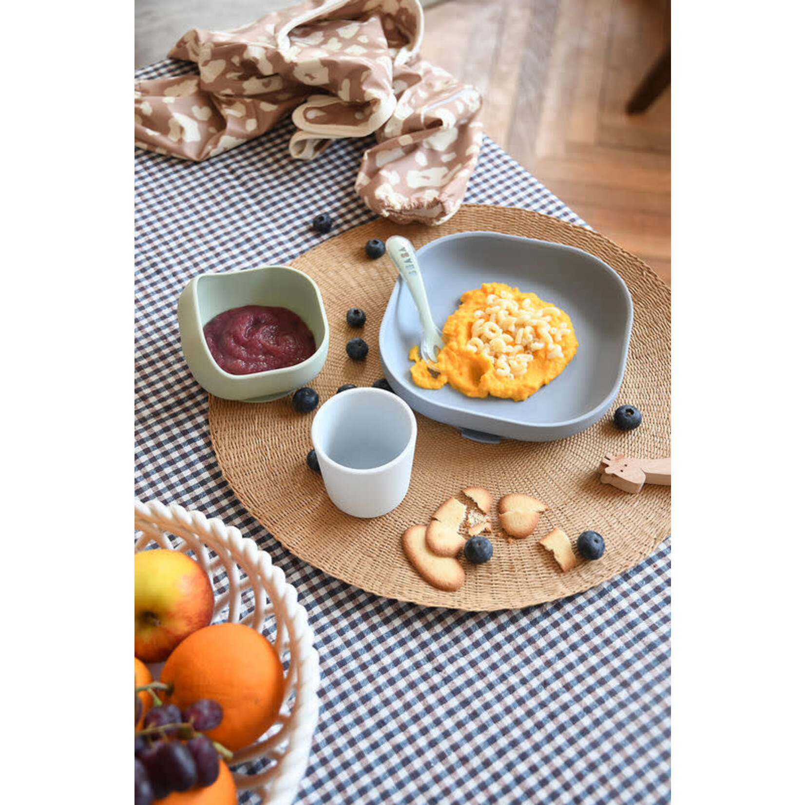 Béaba 4-delig siliconen serviesset - Kiezel