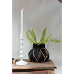 J-Line POT MARIE ZEEGRAS ZWART (21x21x21cm)