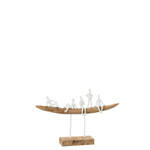 J-Line MENSEN OP BANK HT MET W NAT S (47x8x30,5cm)