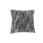 J-Line KUSSEN TWEED ACRYL/KAT BL/WIT (45x45x12cm)