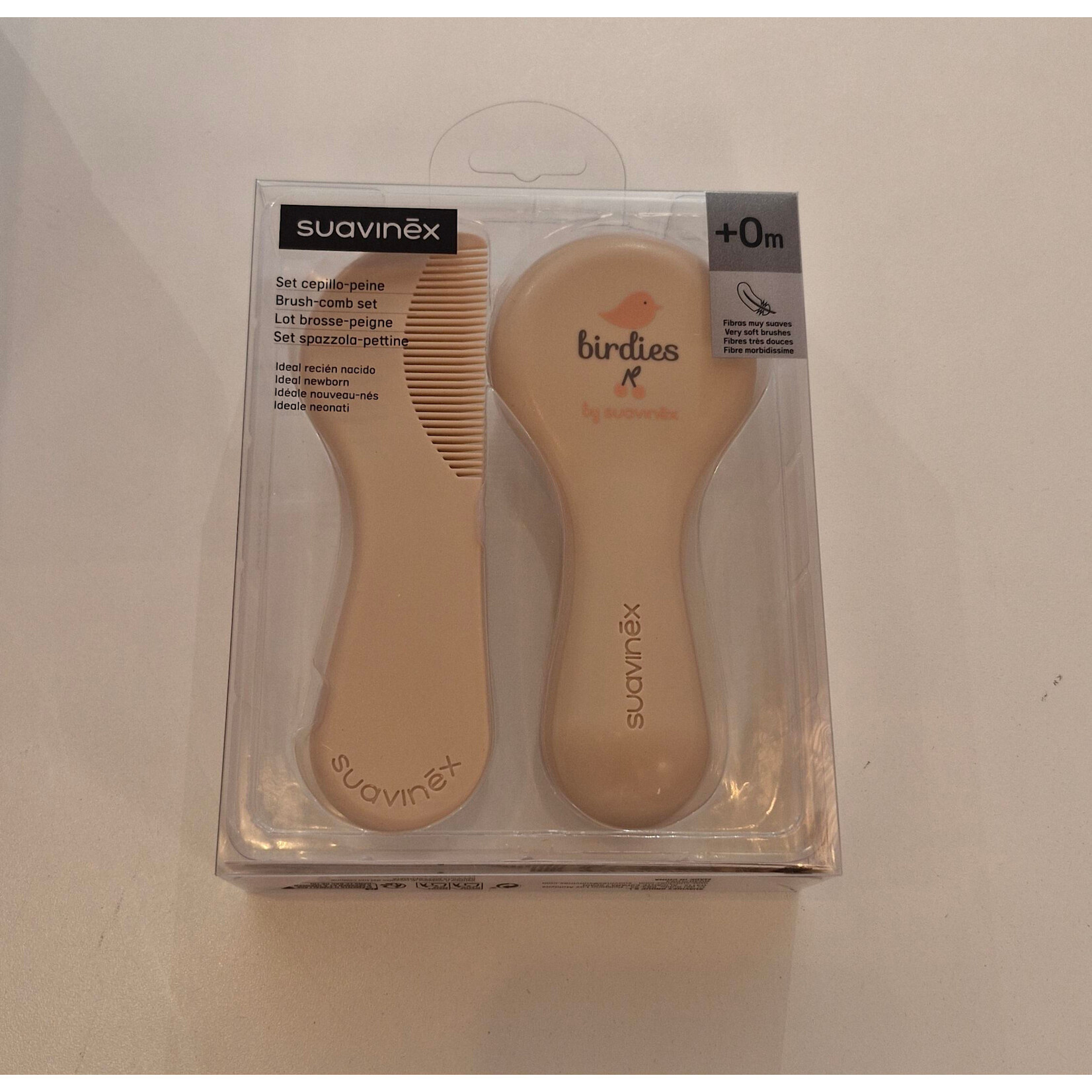 Suavinex BORSTEL + KAM SET Birdies roze