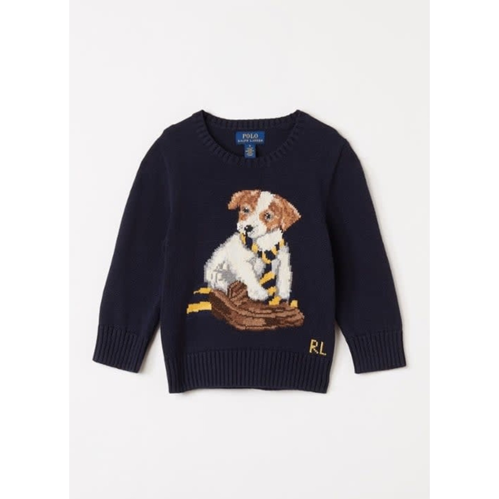 Ralph Lauren SWEATER-PULLOVER DOG-INTARSIA RL NAVY