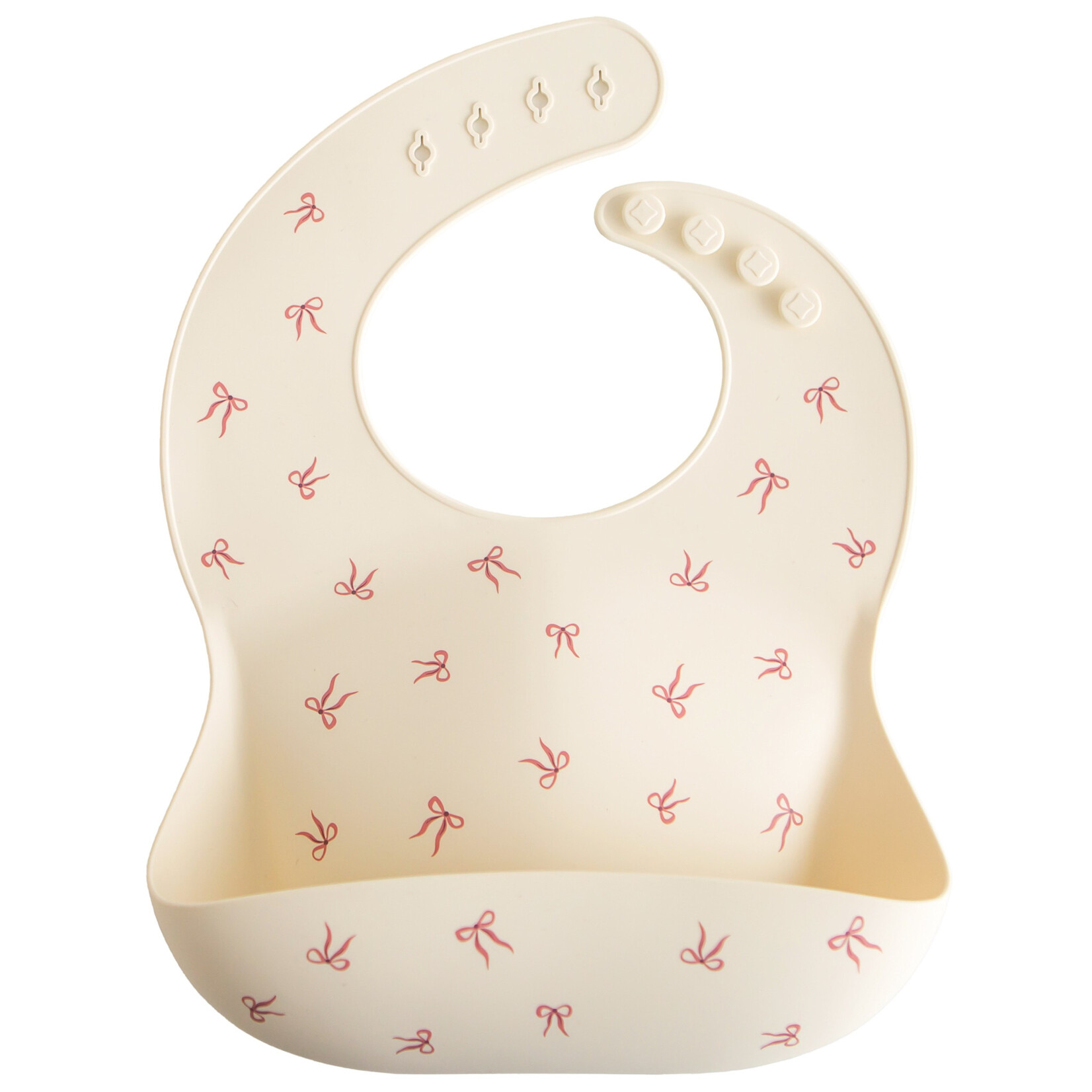 Mushie SILICONE BIB - Print bows