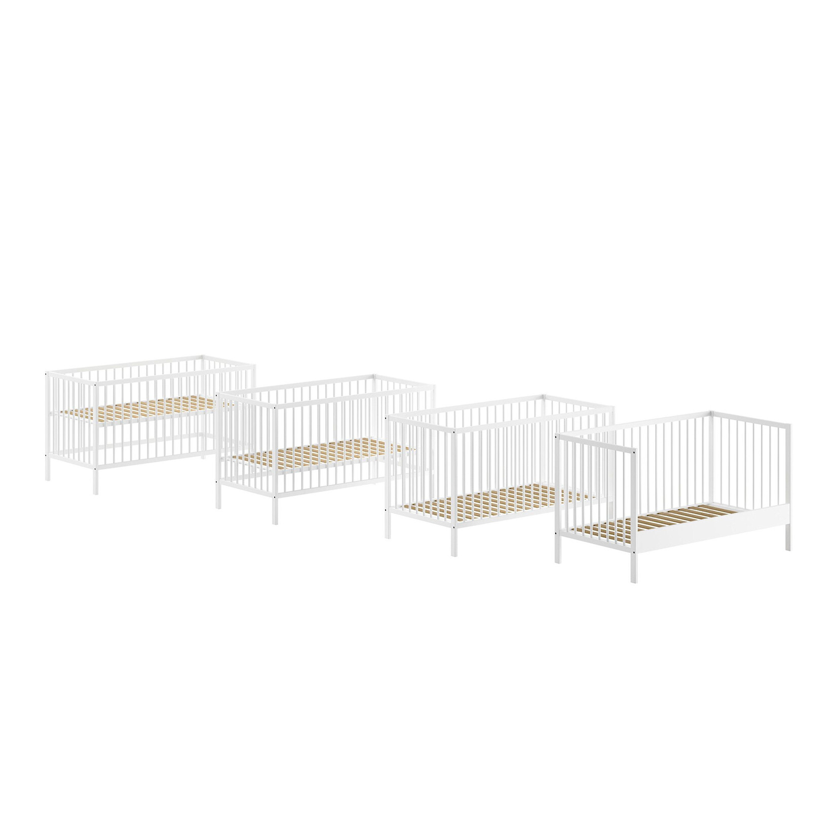 Jaxx Furniture DINO BABY-/PEUTERBED 70 X 140 CM WIT