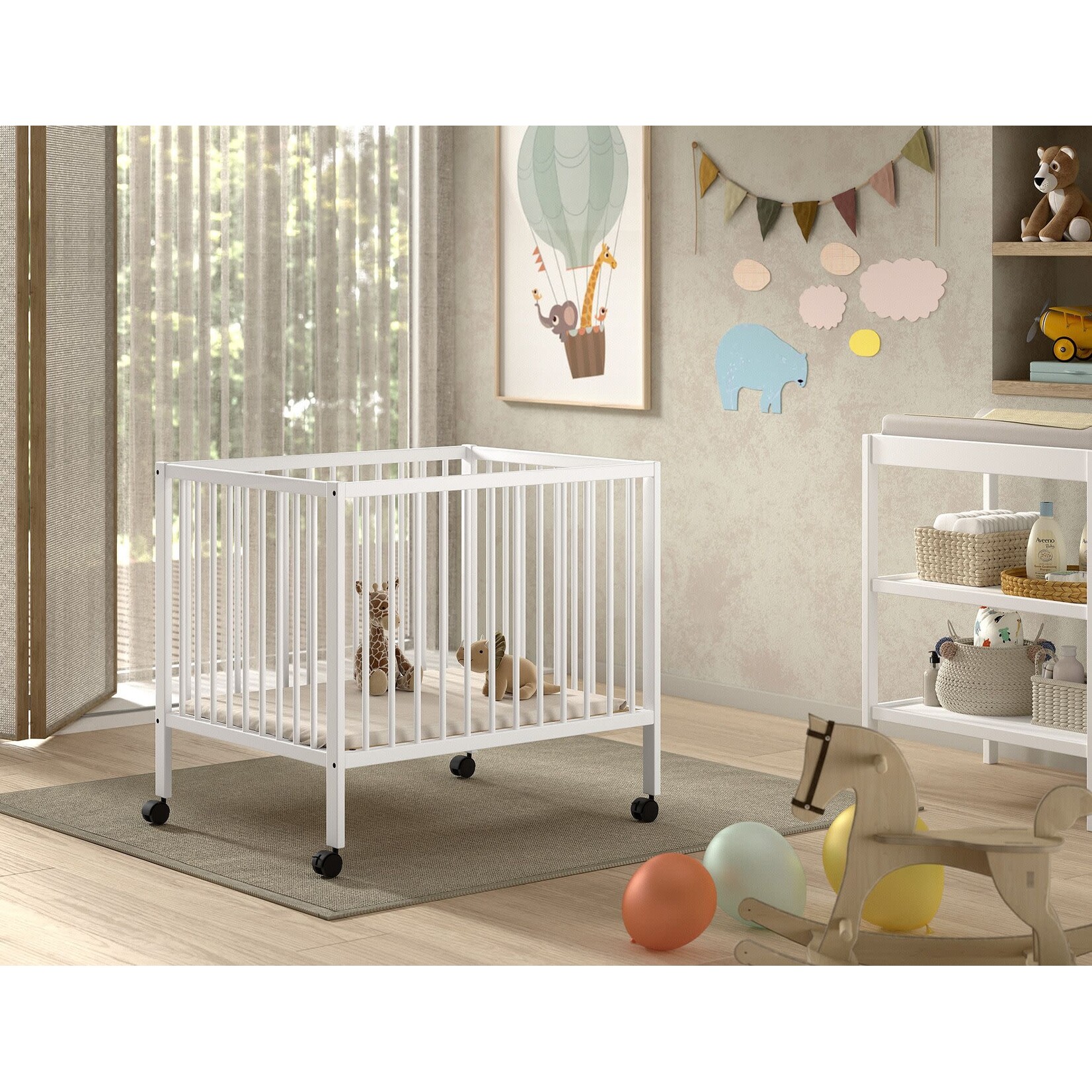 Jaxx Furniture DINO BABYPARK 95 X 75 CM WIT