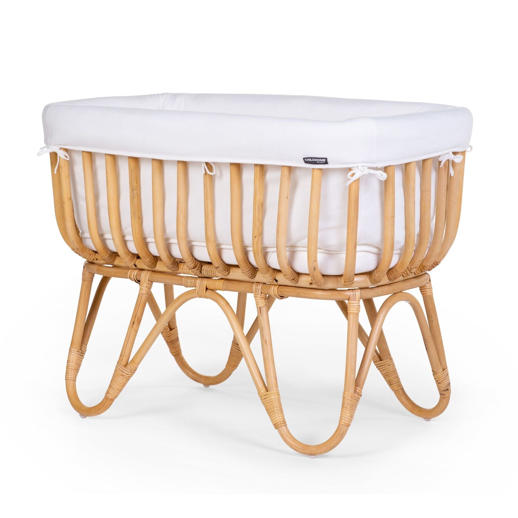 Childhome Rotan wieg rechthoekig + hoes offwhite