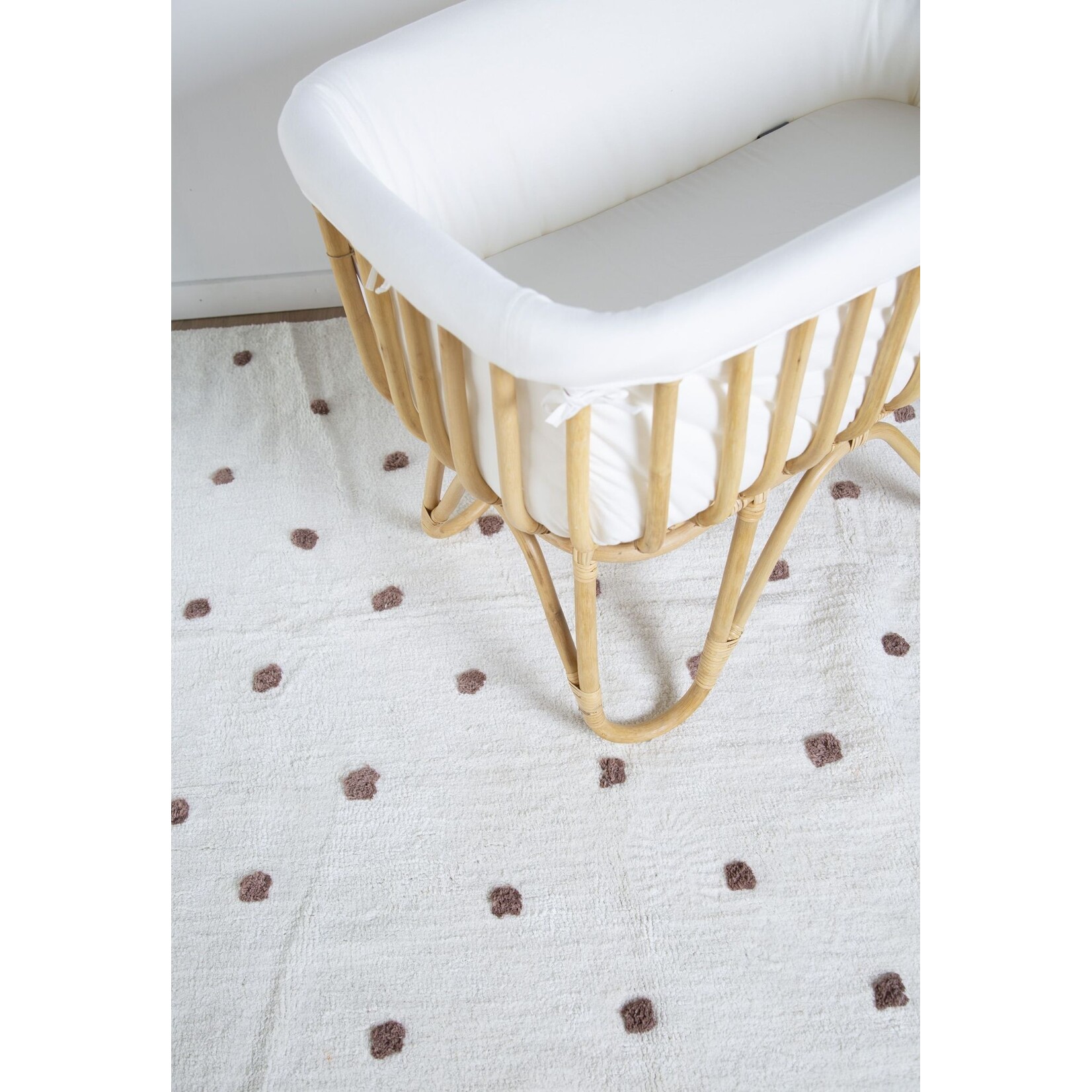 Childhome Rotan wieg rechthoekig + hoes offwhite