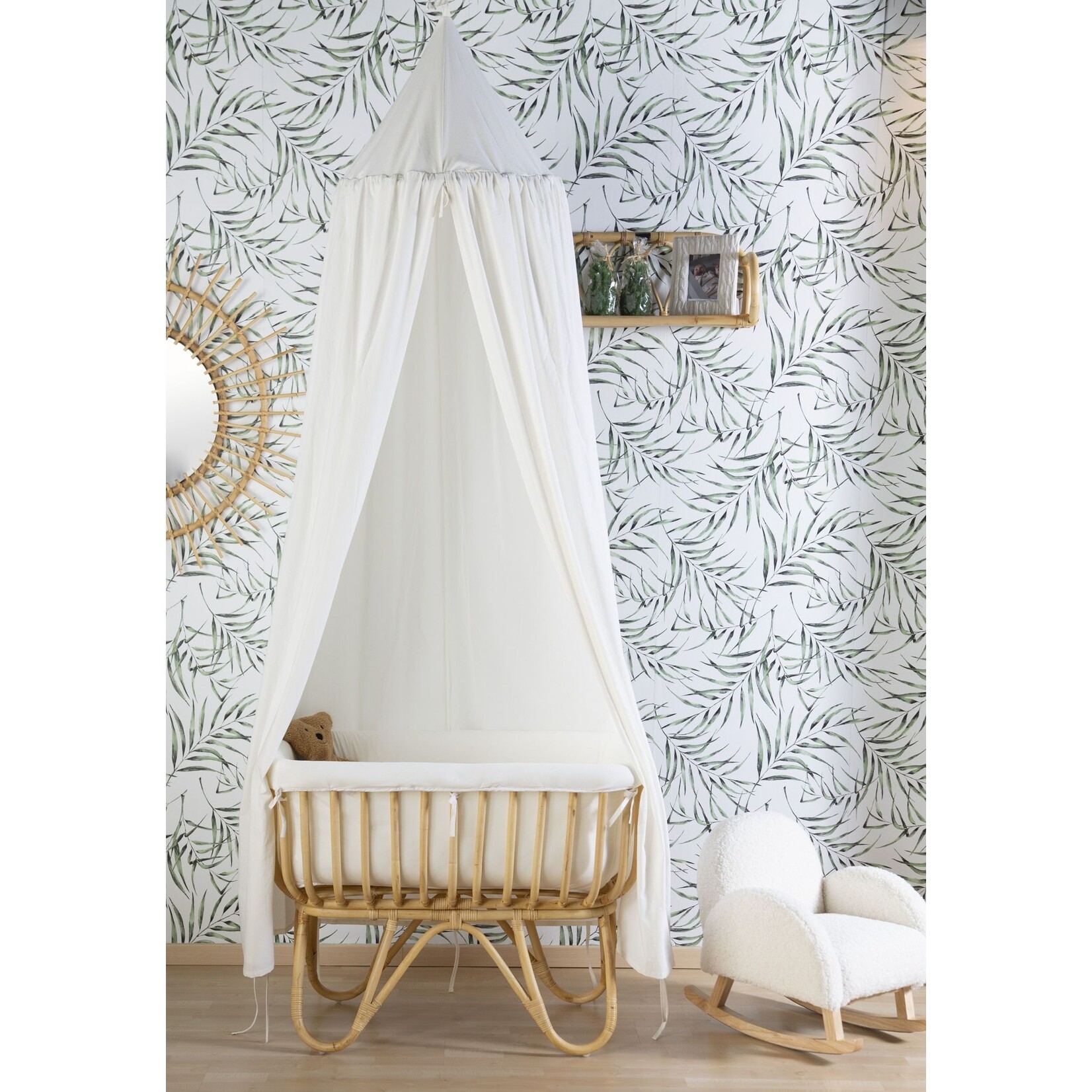 Childhome Rotan wieg rechthoekig + hoes offwhite